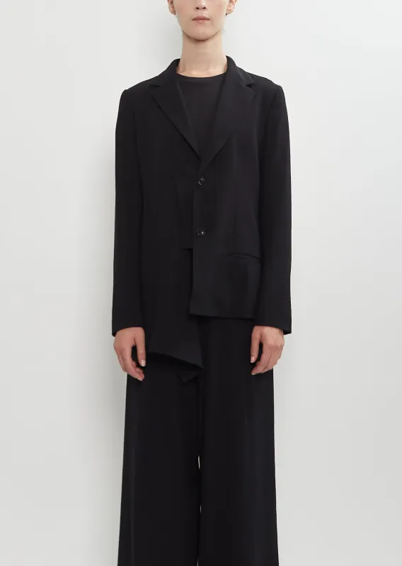 Wool Twill Right Cloth Asymmetry Jacket sold by La Garconne