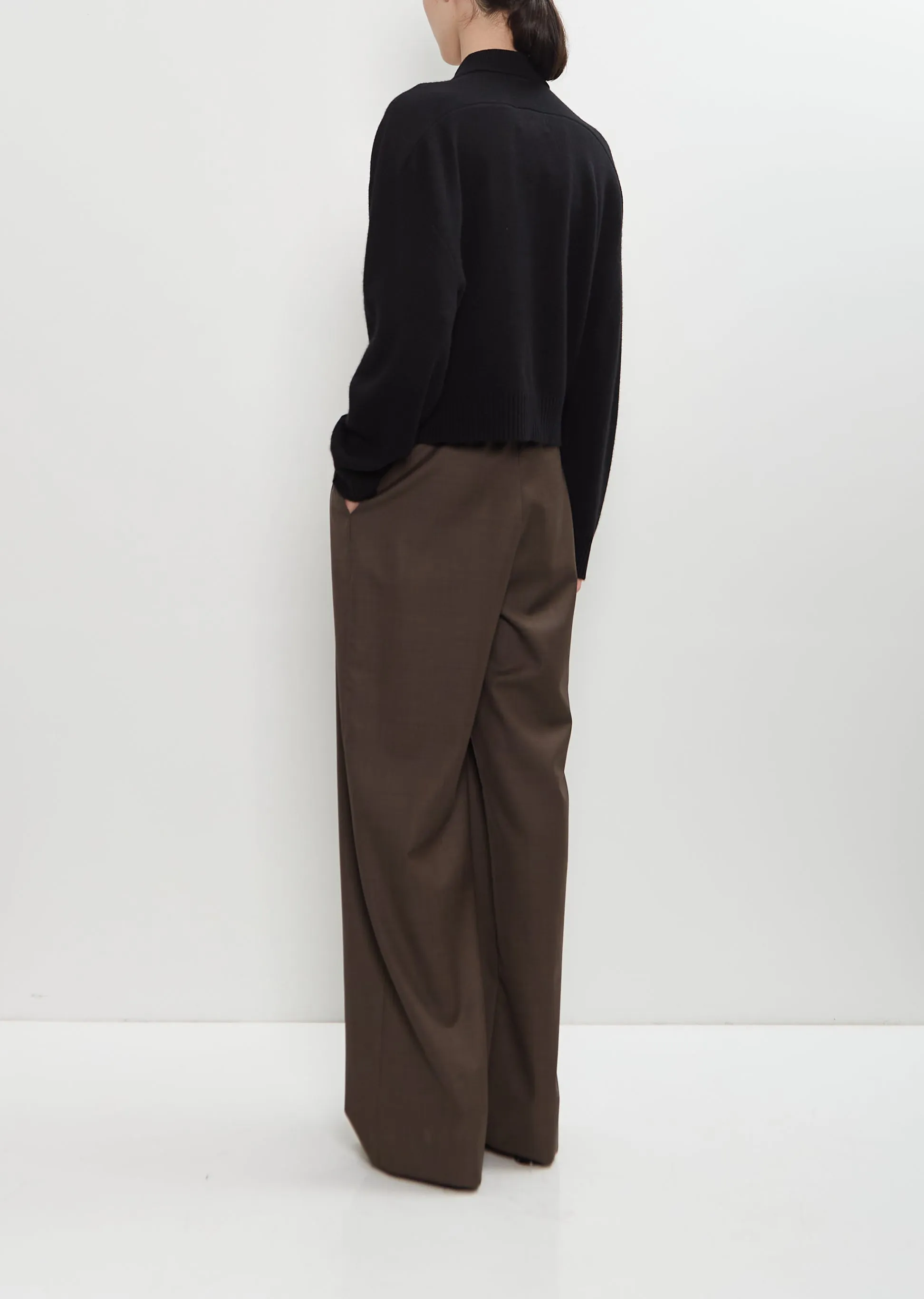 Homere Cashmere Polo Collar Sweater — Black sold by La Garconne product image thumbnail 3