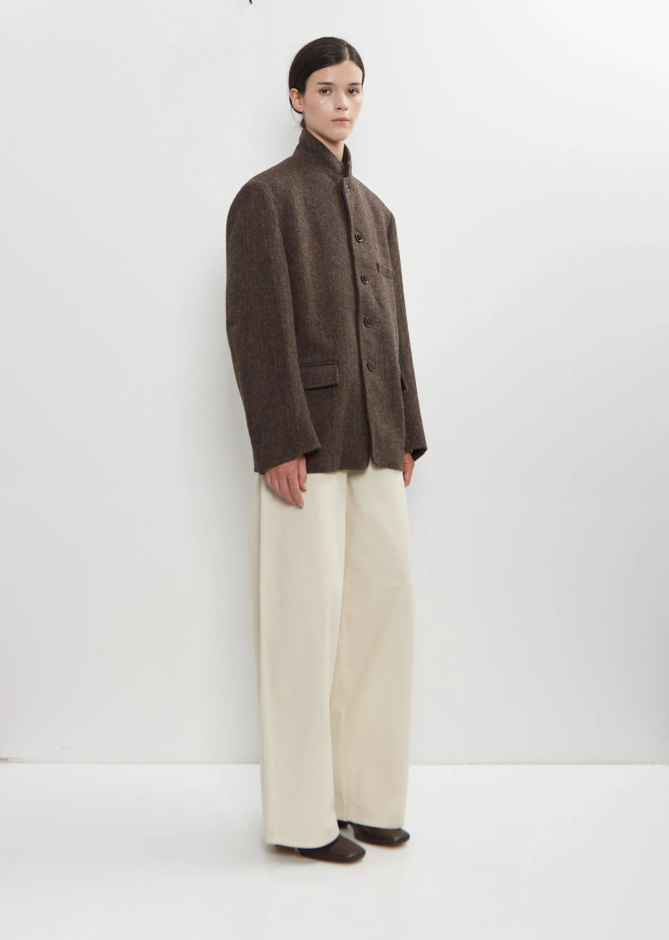 Harris Tweed Boxy Tailored Jacket sold by La Garconne product image thumbnail 5