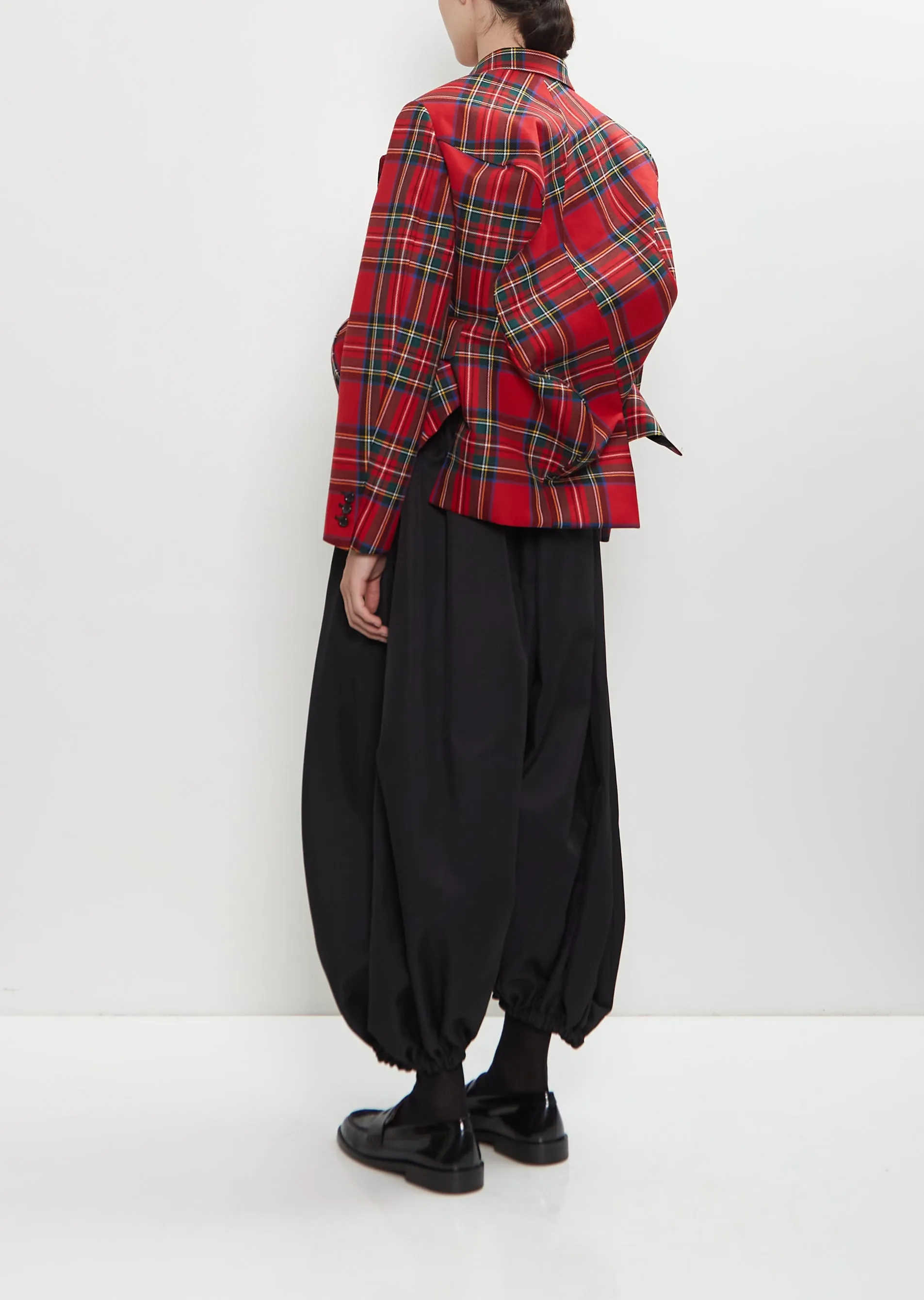 Wool Plaid Asymmetrical Jacket sold by La Garconne product image thumbnail 3