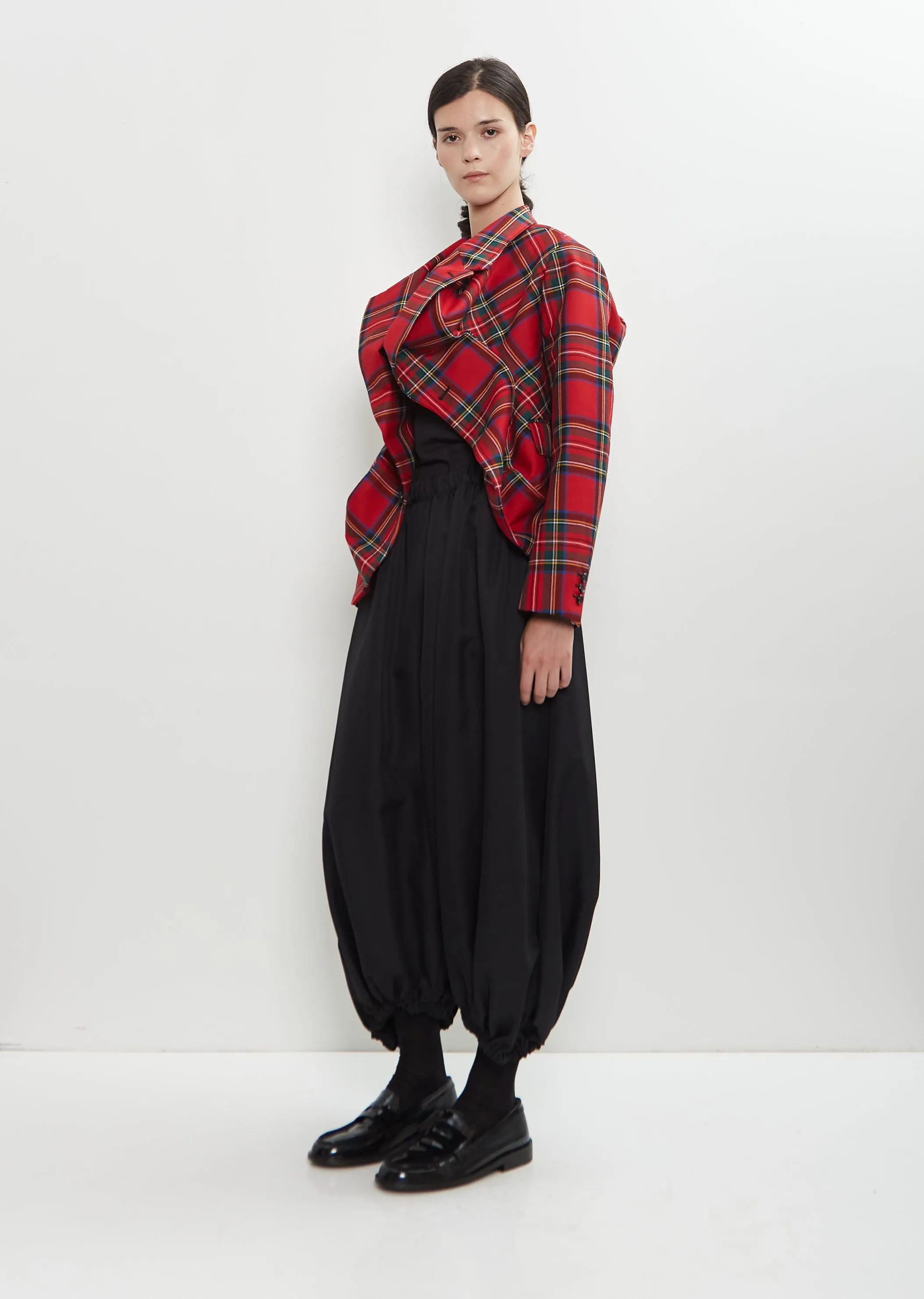 Wool Plaid Asymmetrical Jacket sold by La Garconne product image thumbnail 4