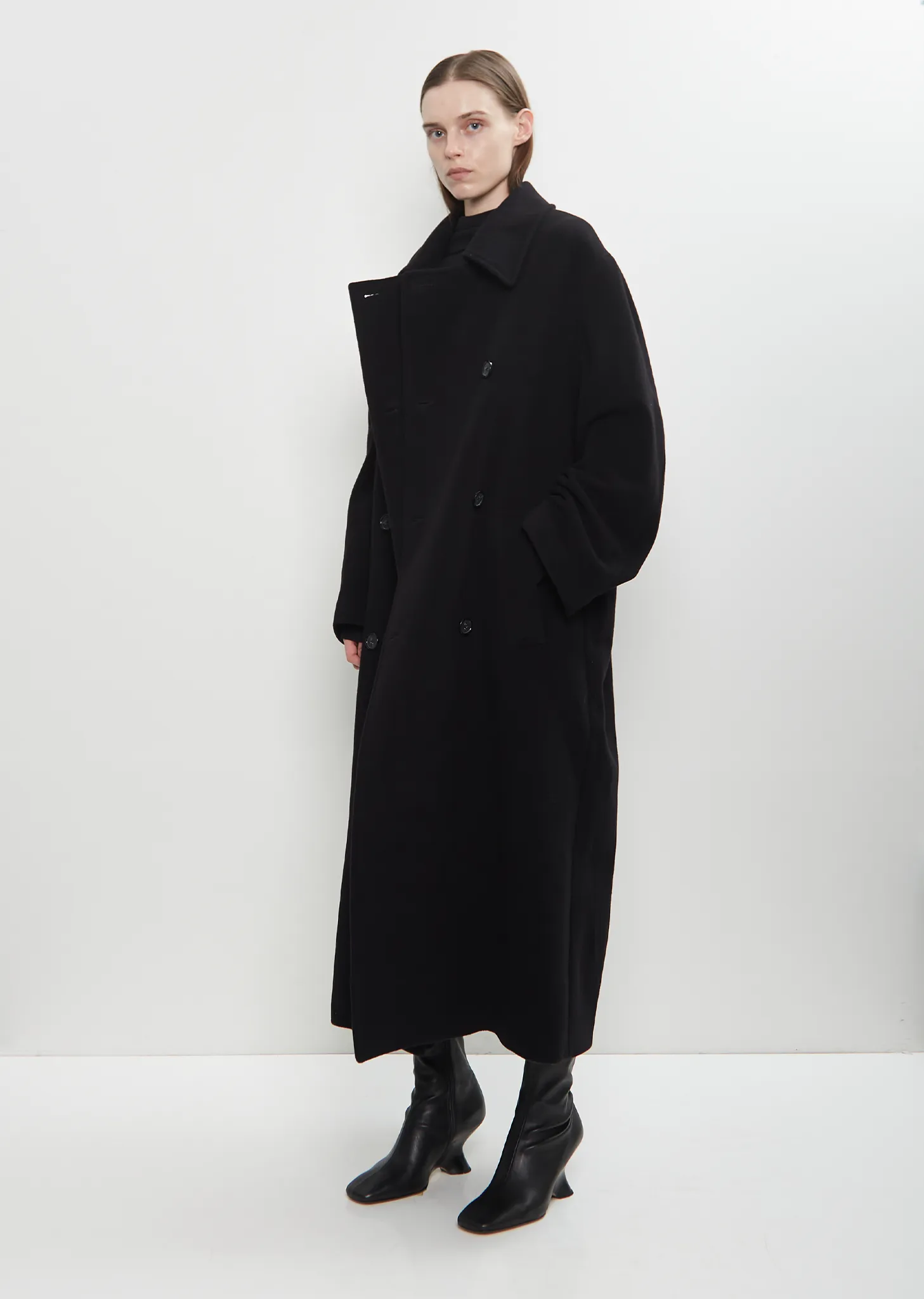 Brushed Wool Blend Shield Coat sold by La Garconne product image thumbnail 4