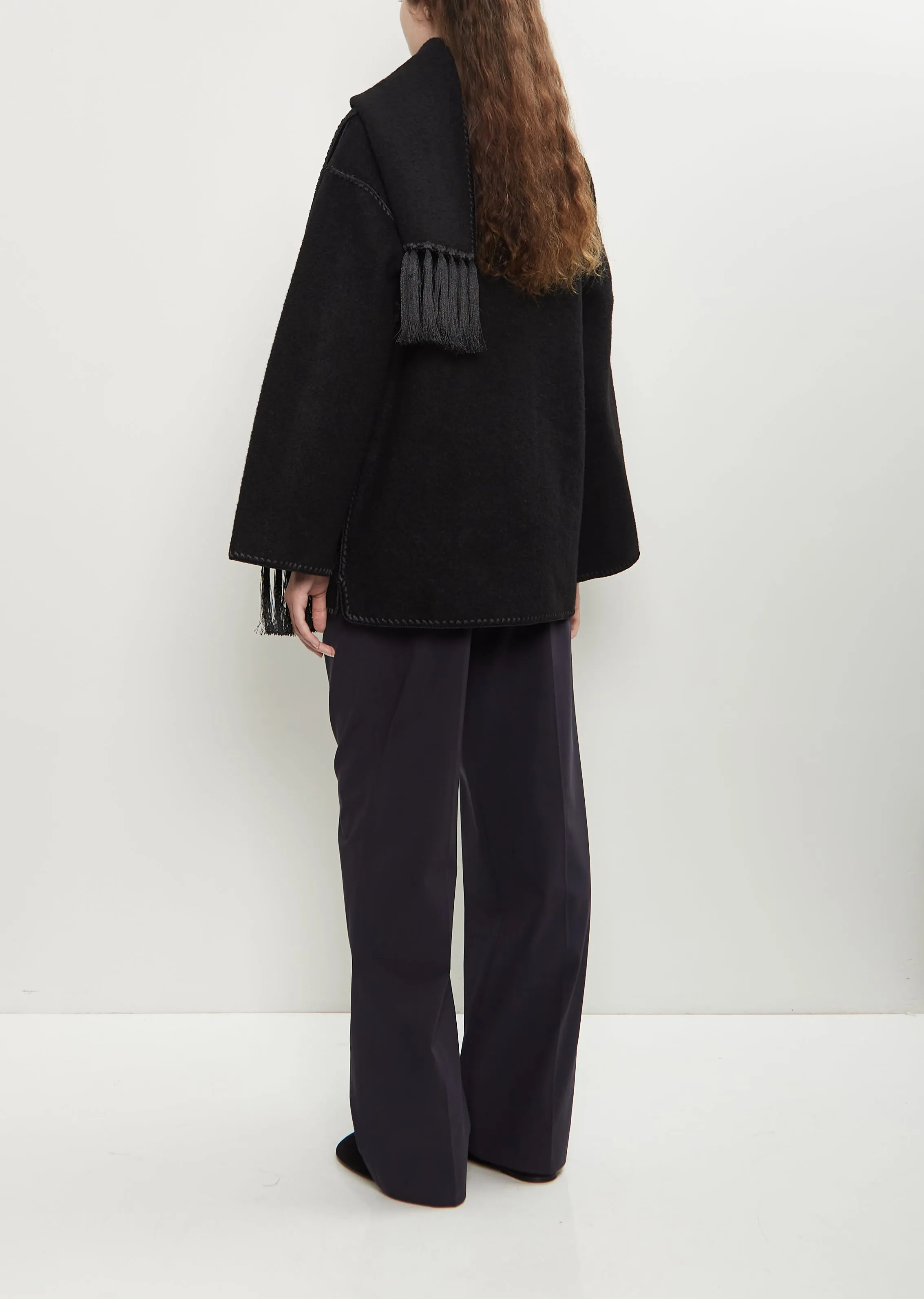 Heavy Wool Embroidered Scarf Jacket sold by La Garconne product image thumbnail 3