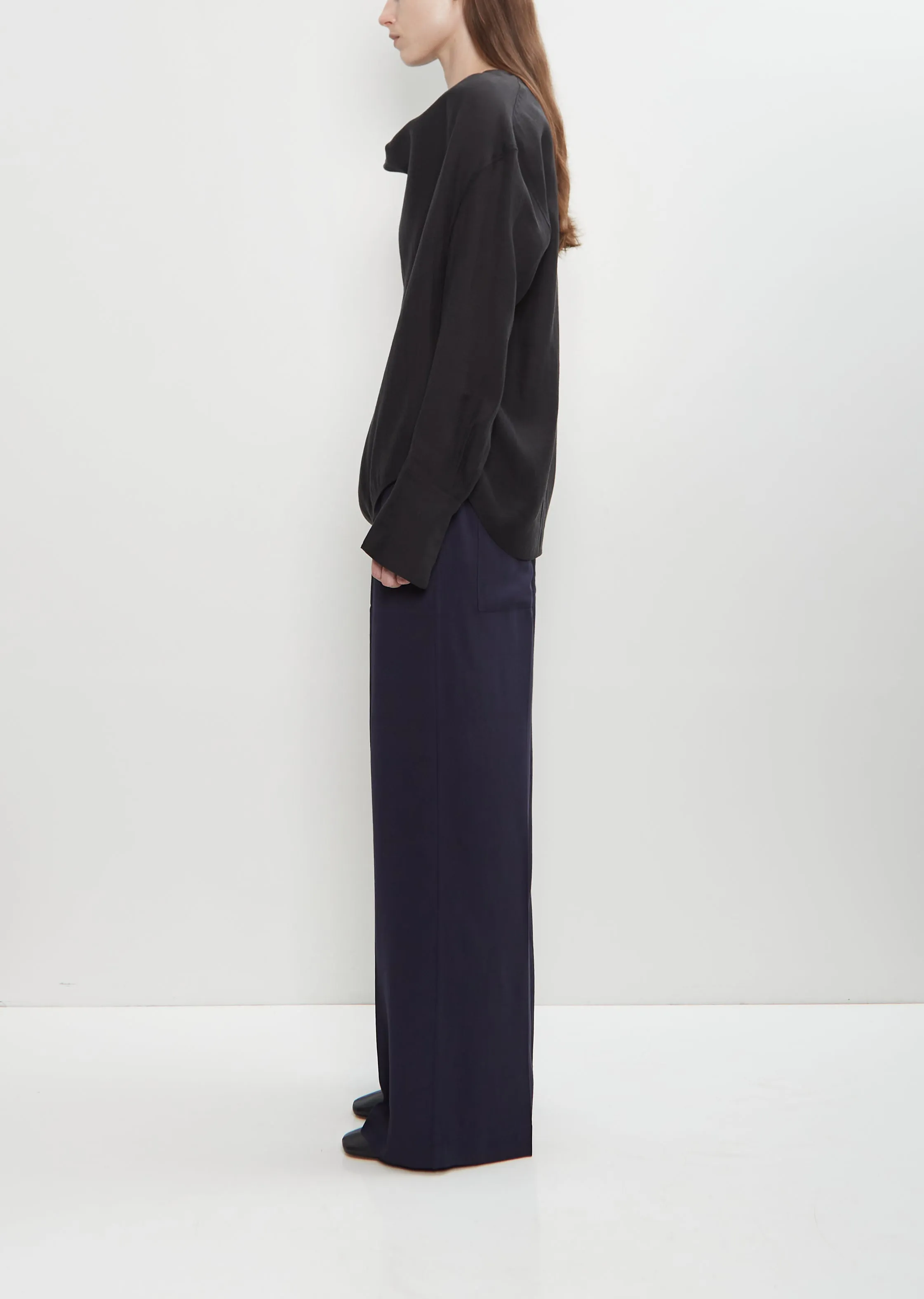 Lyocell Organza Cowl Blouse sold by La Garconne product image thumbnail 2