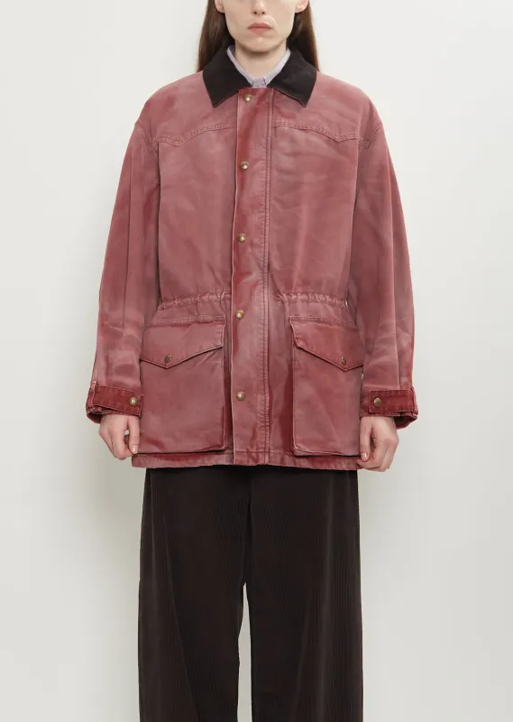 Cotton Denim Teton Jacket — Pomegranate sold by La Garconne