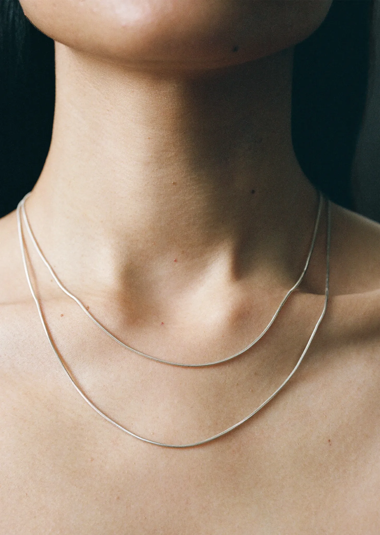 Silver Double Diana Necklace sold by La Garconne