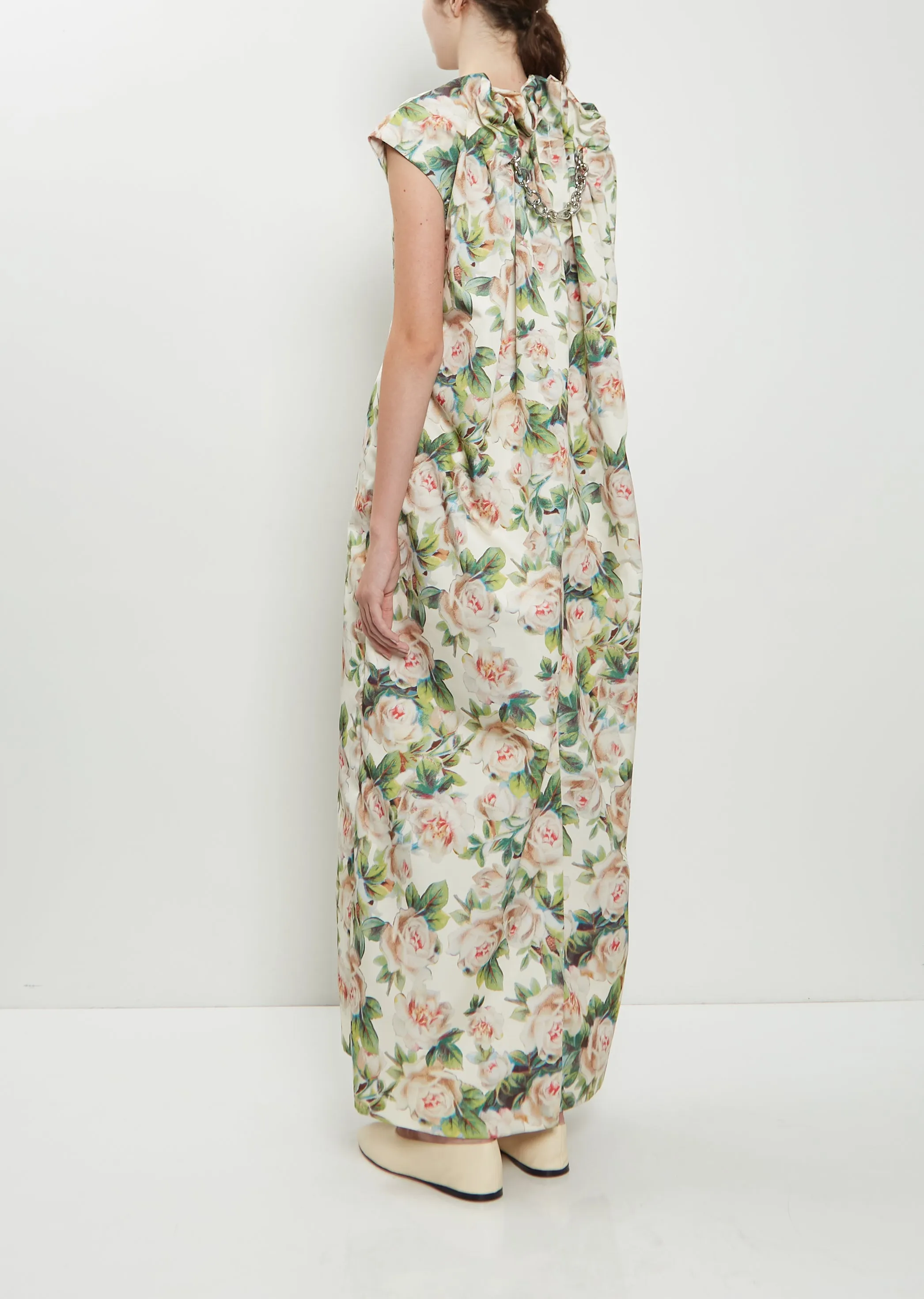 Ruched Fitted Back Chain Detail Dress sold by La Garconne product image thumbnail 3