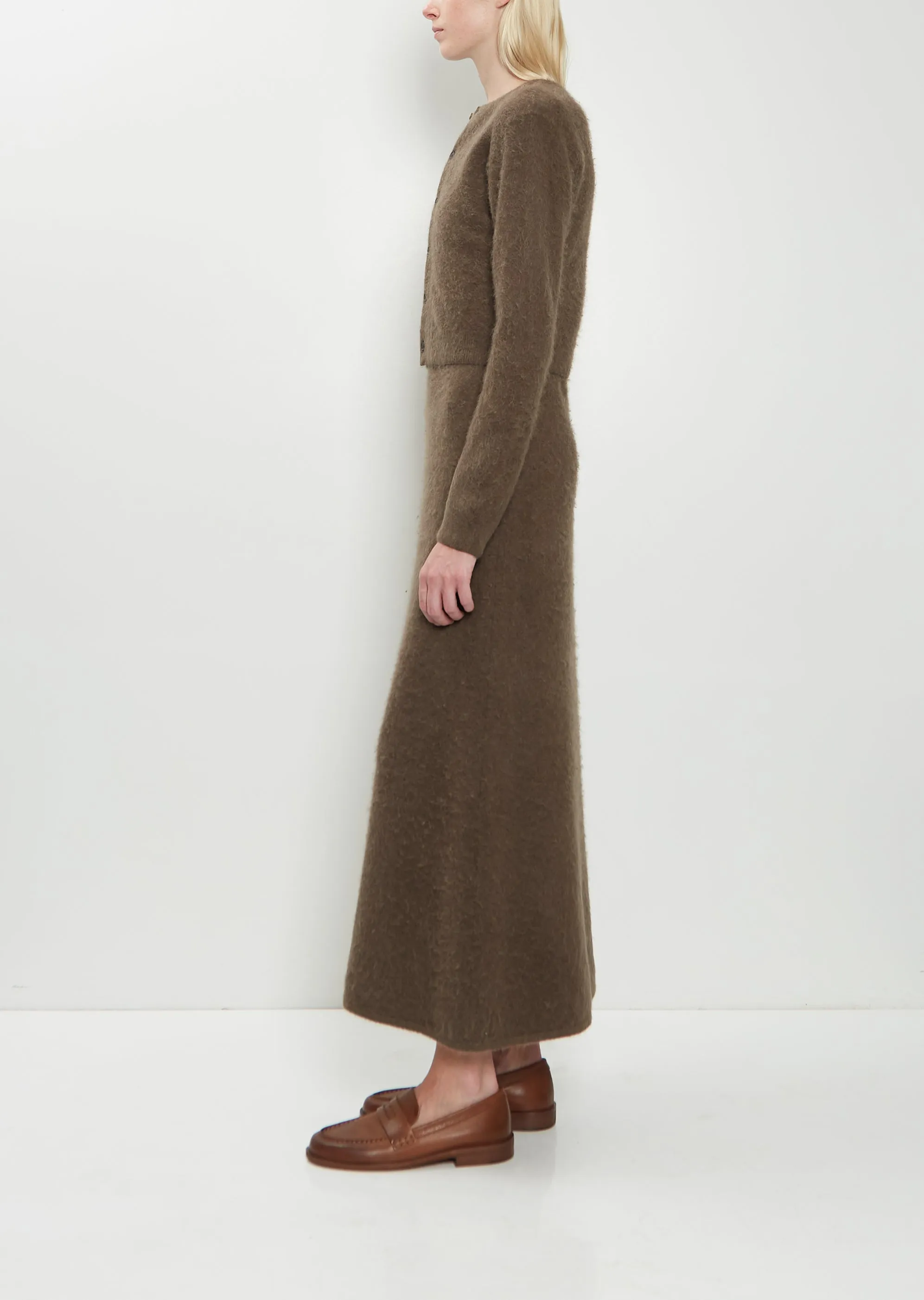 Alpaca Knit Crewneck Cardigan sold by La Garconne product image thumbnail 2