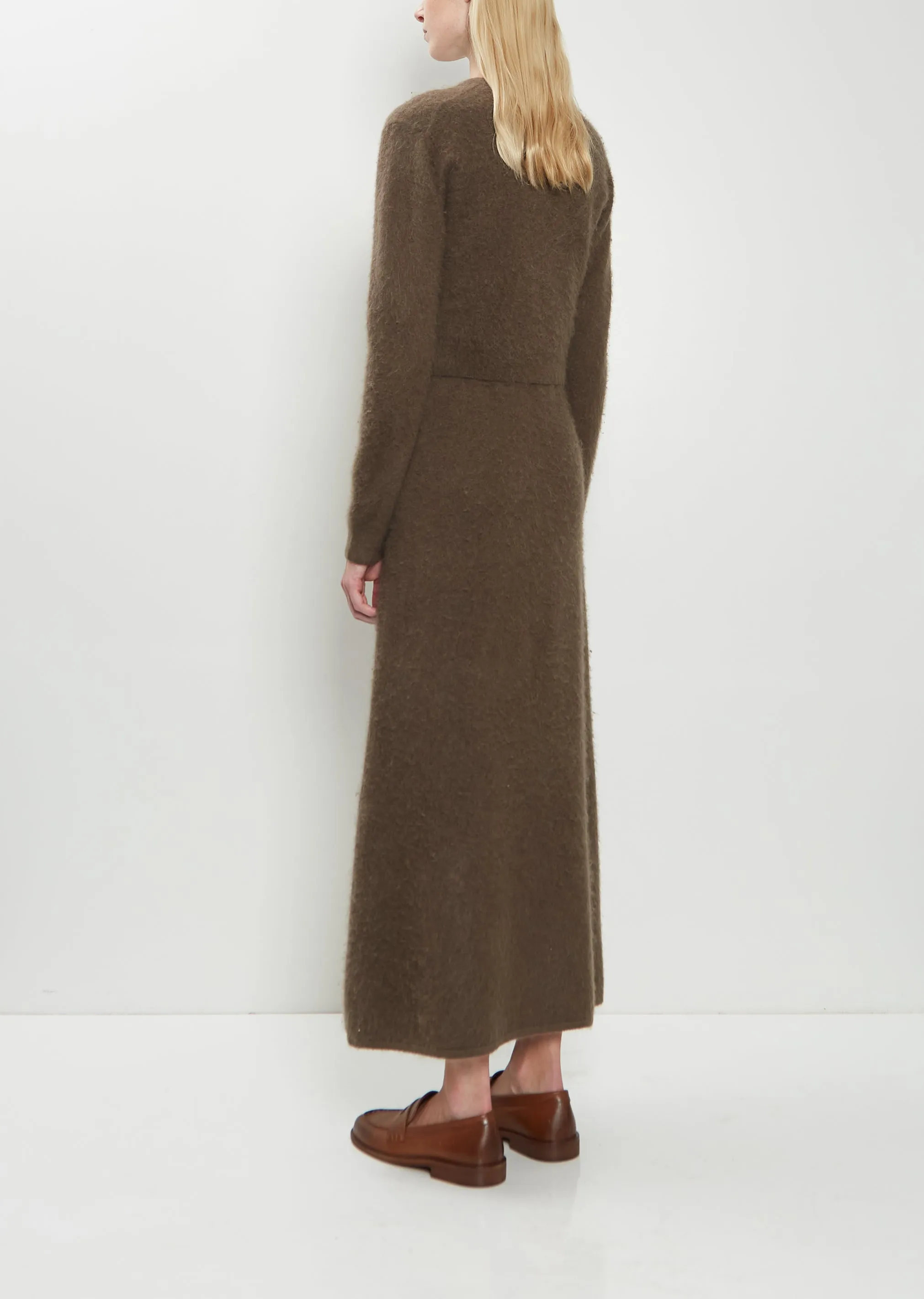 Alpaca Knit Crewneck Cardigan sold by La Garconne product image thumbnail 3