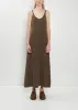 Alpaca Fur Knit Dress — Dark Brown sold by La Garconne