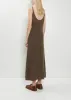 Alpaca Fur Knit Dress — Dark Brown sold by La Garconne