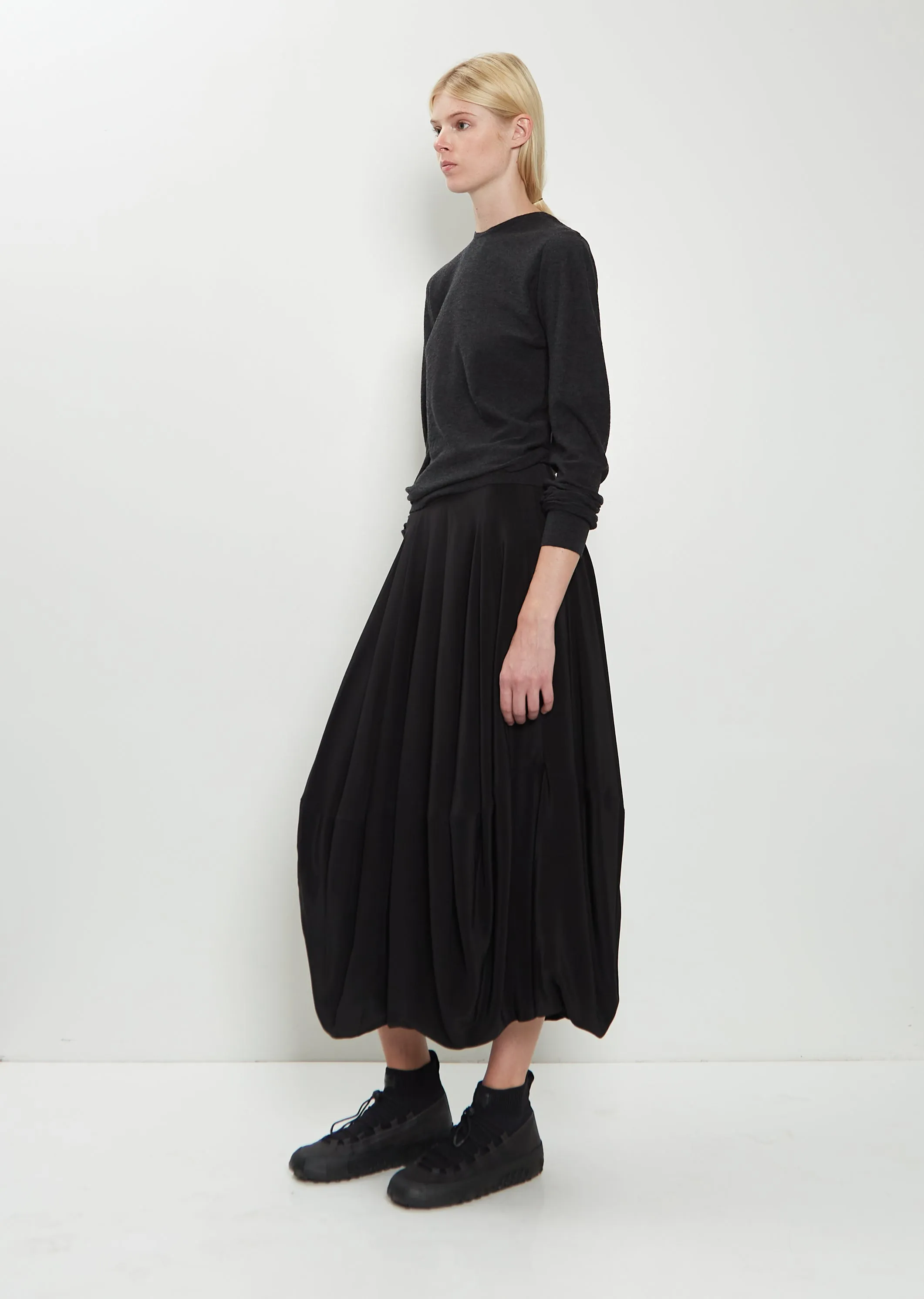 Crew Neck Wool Sweater — Anthracite Melange sold by La Garconne product image thumbnail 4