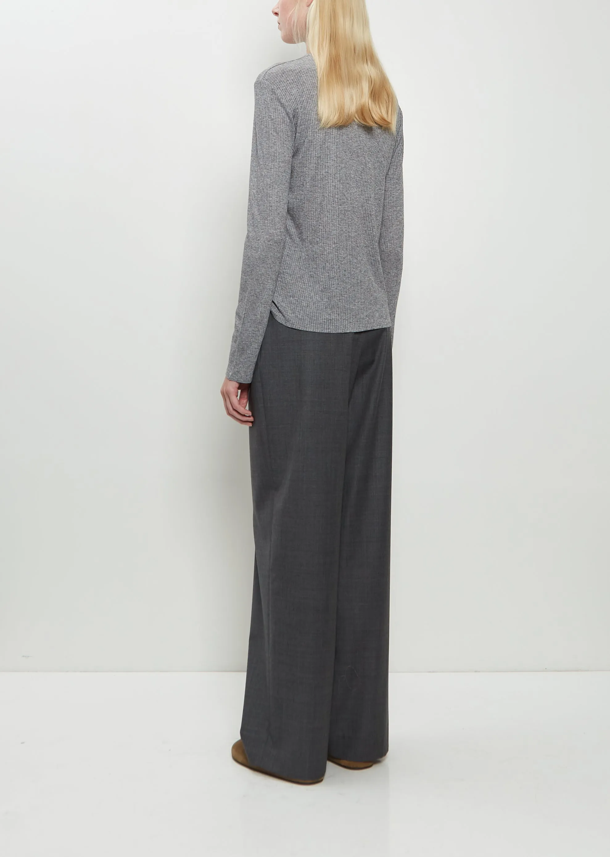 Ortigia Wool Blend Longsleeve — Grey Melange sold by La Garconne product image thumbnail 3