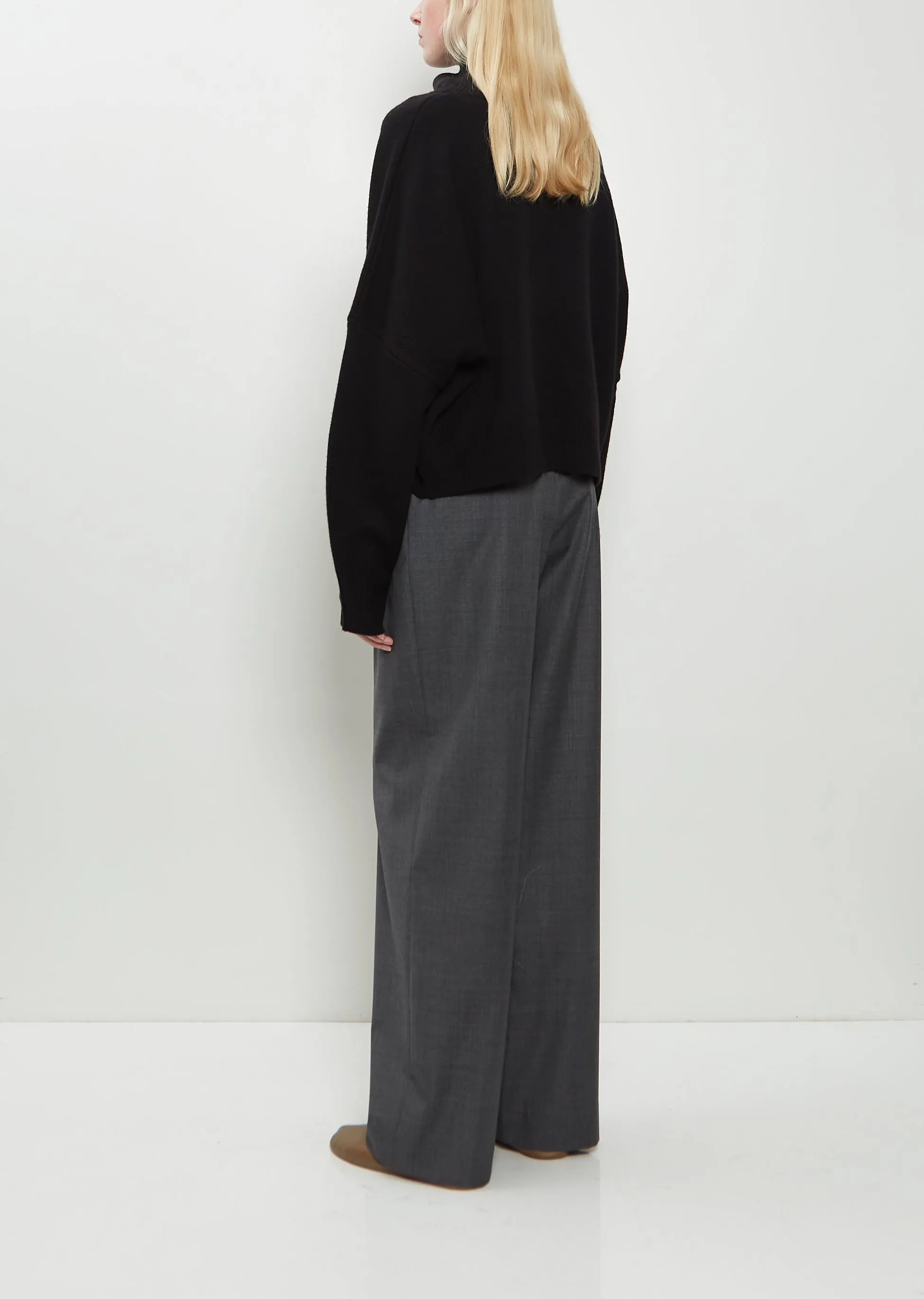 Luke Wool Cashmere Collar Sweater — Black sold by La Garconne product image thumbnail 3