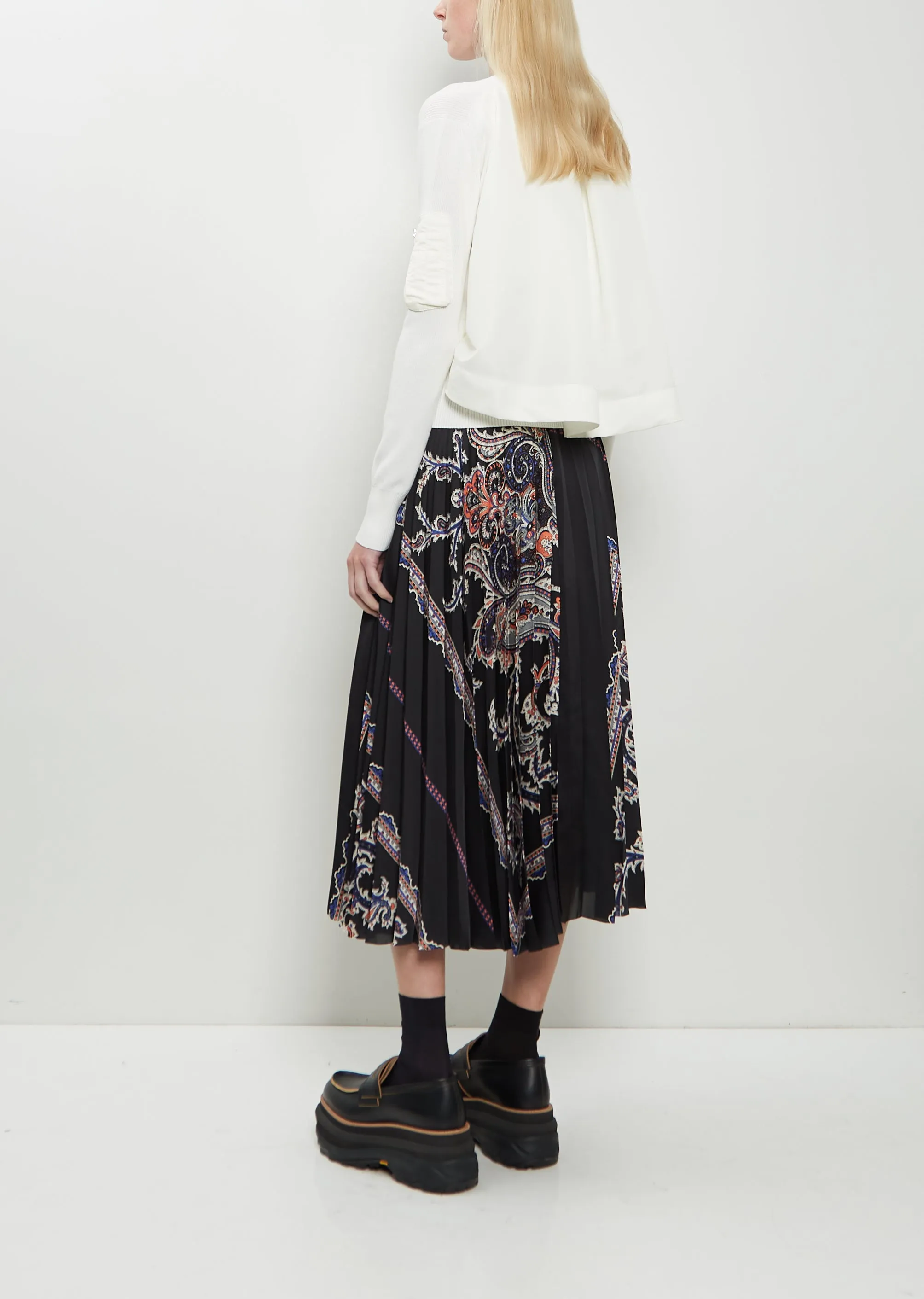 Technical Twill x Cotton Knit Cardigan sold by La Garconne product image thumbnail 3