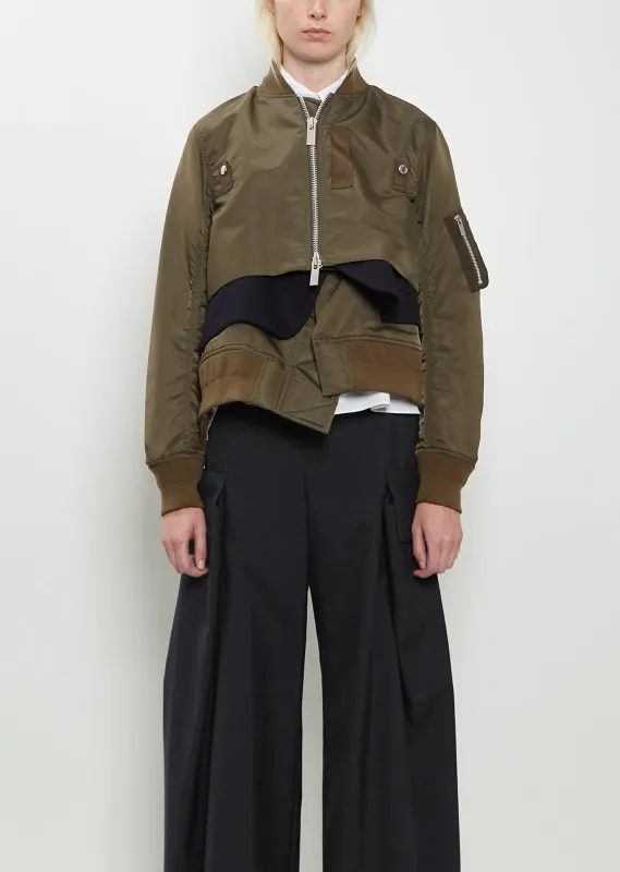 Technical Twill x Wool Melton Blouson sold by La Garconne