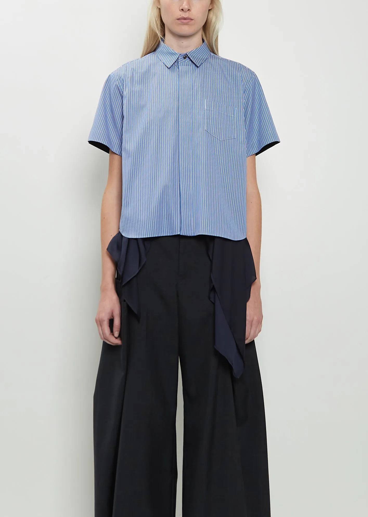 Poplin x Satin Shirt sold by La Garconne
