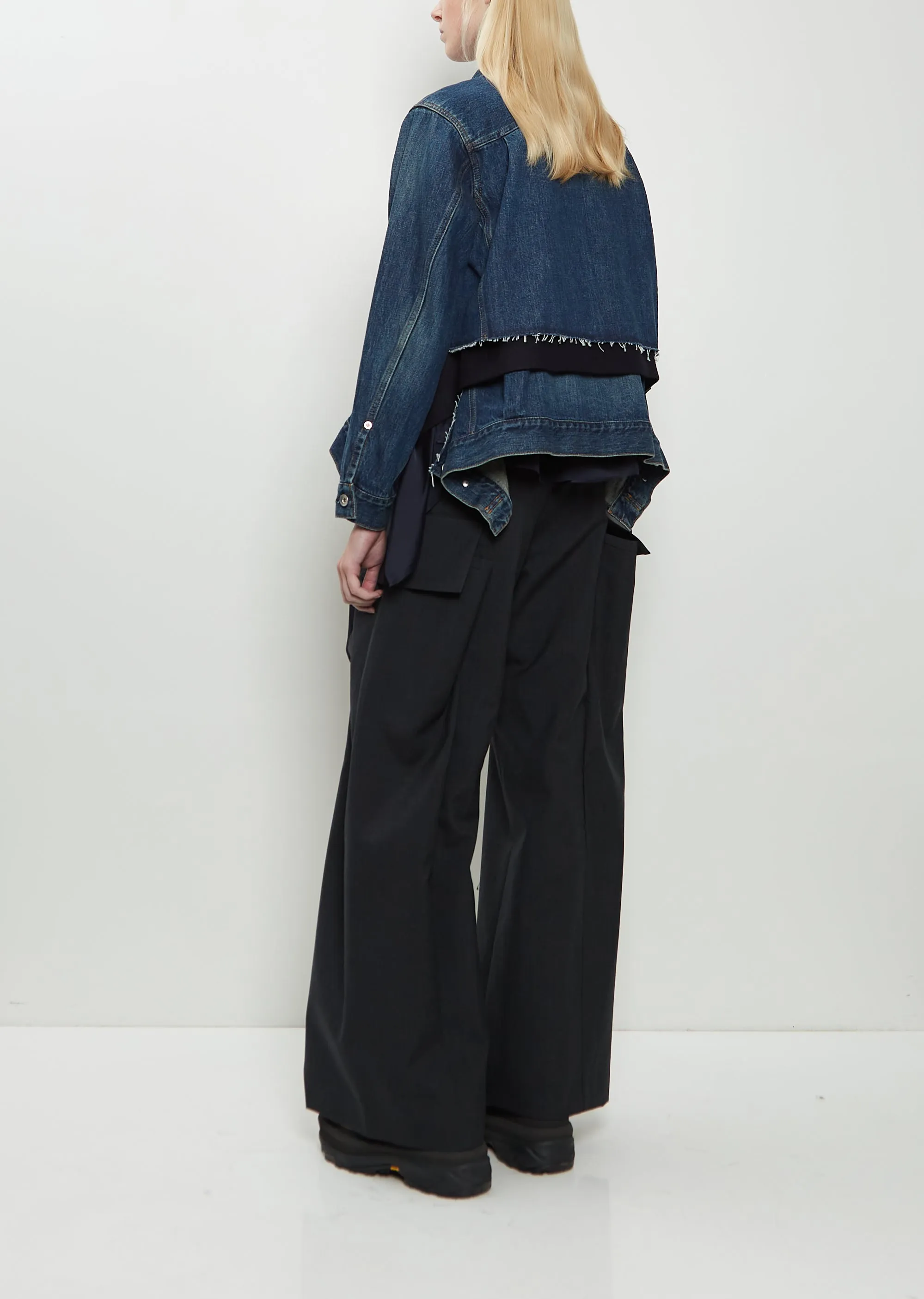 Denim x Wool Melton Jacket sold by La Garconne product image thumbnail 3