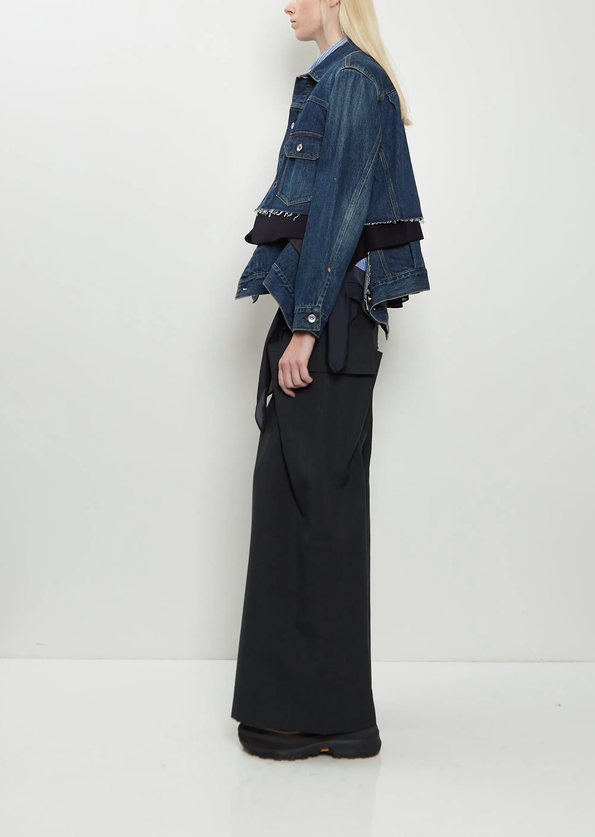 Denim x Wool Melton Jacket sold by La Garconne product image thumbnail 2