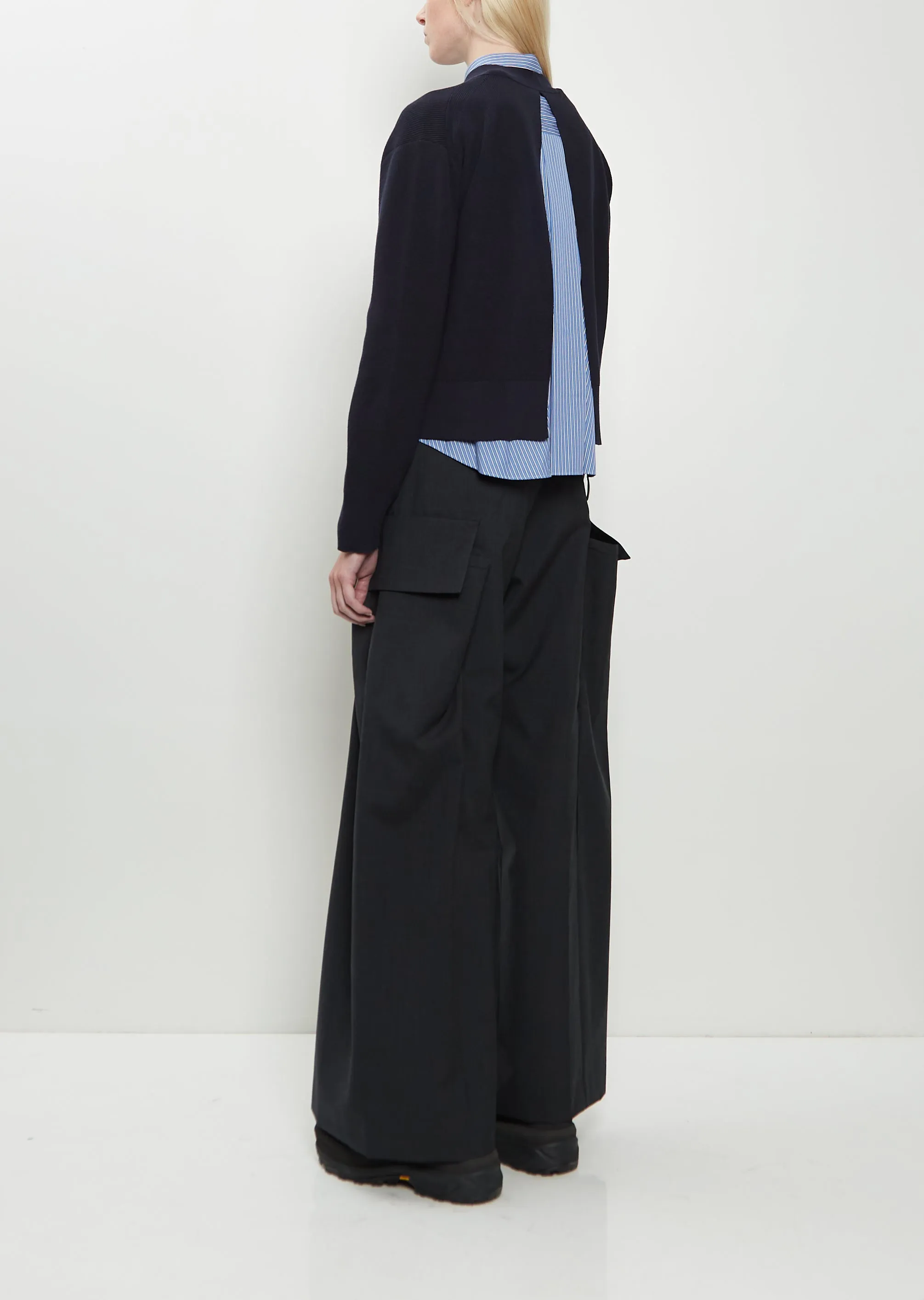 Poplin x Cotton Knit Cardigan sold by La Garconne product image thumbnail 3