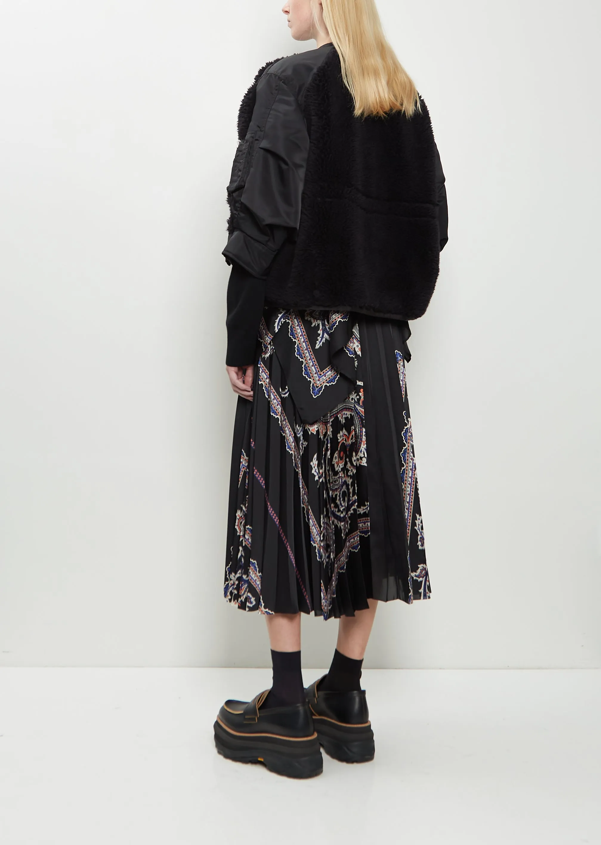 Faux Shearling x Nylon Twill Blouson sold by La Garconne product image thumbnail 3