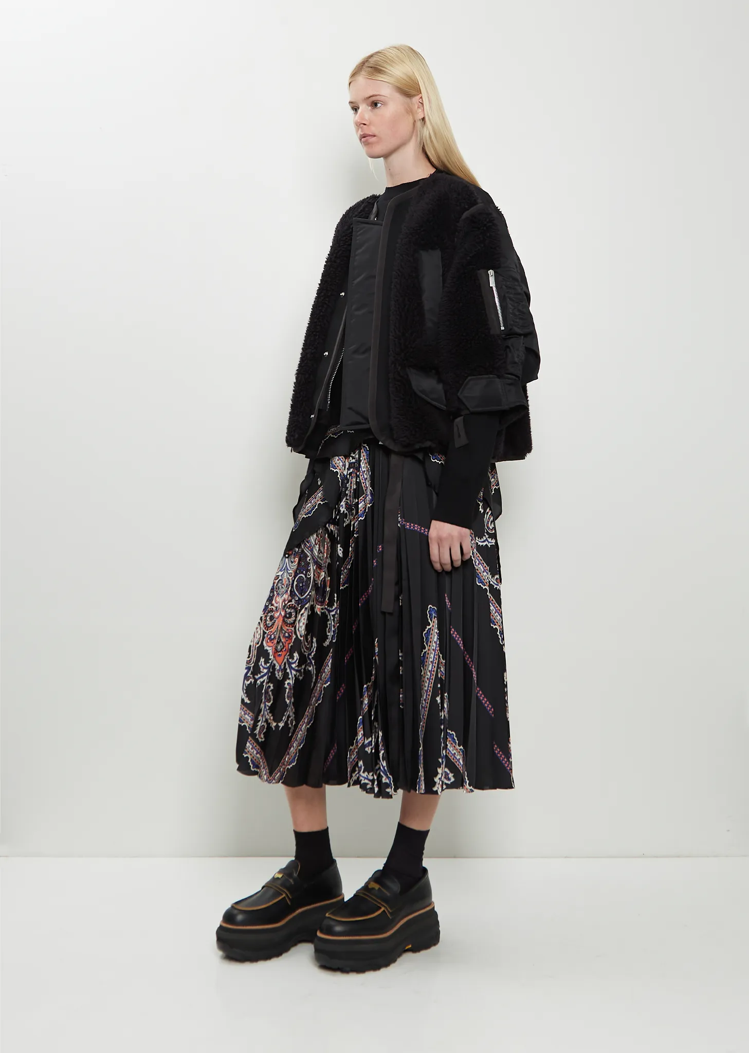 Faux Shearling x Nylon Twill Blouson sold by La Garconne product image thumbnail 4