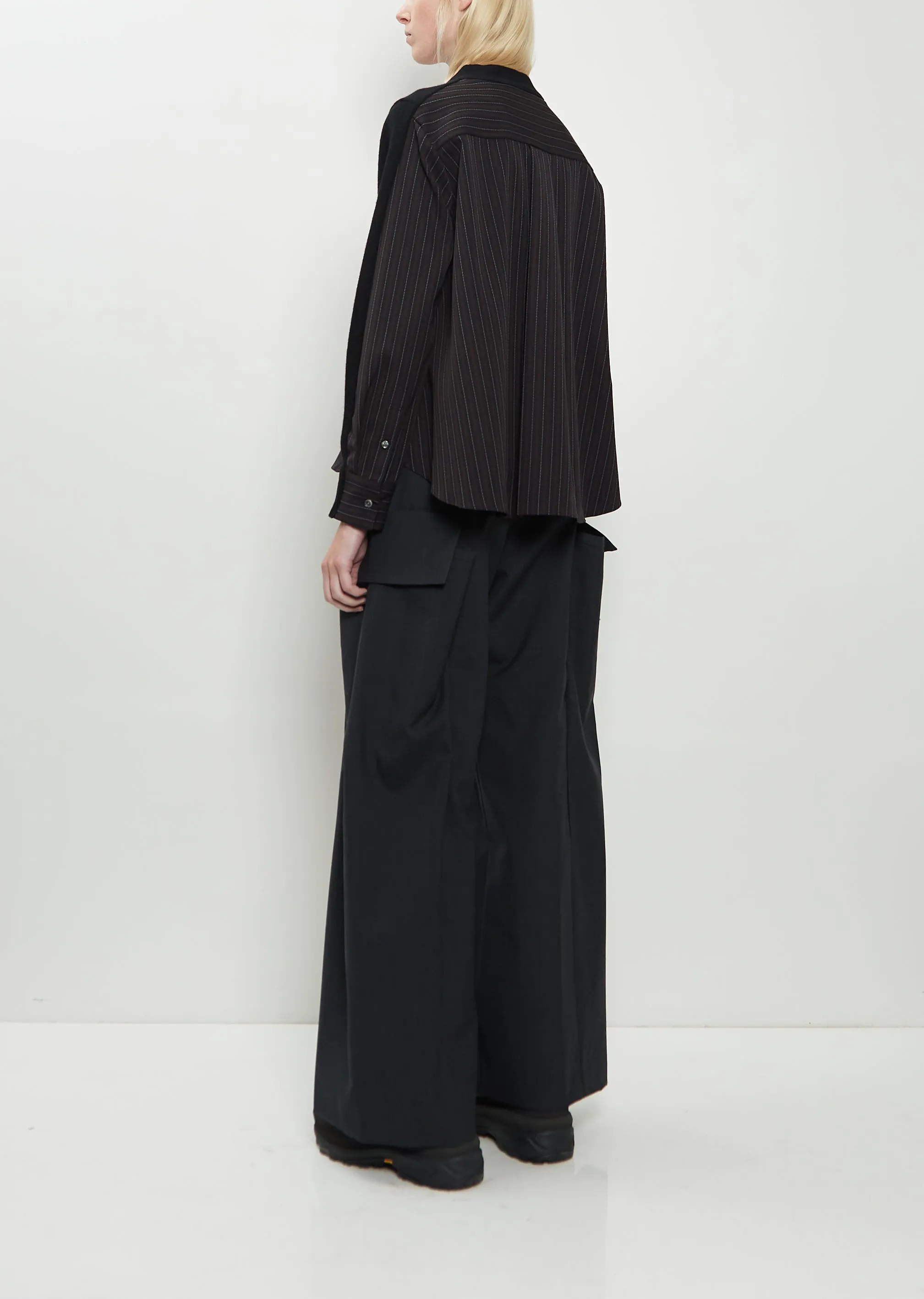 Stripe x Wool Knit Cardigan sold by La Garconne product image thumbnail 3