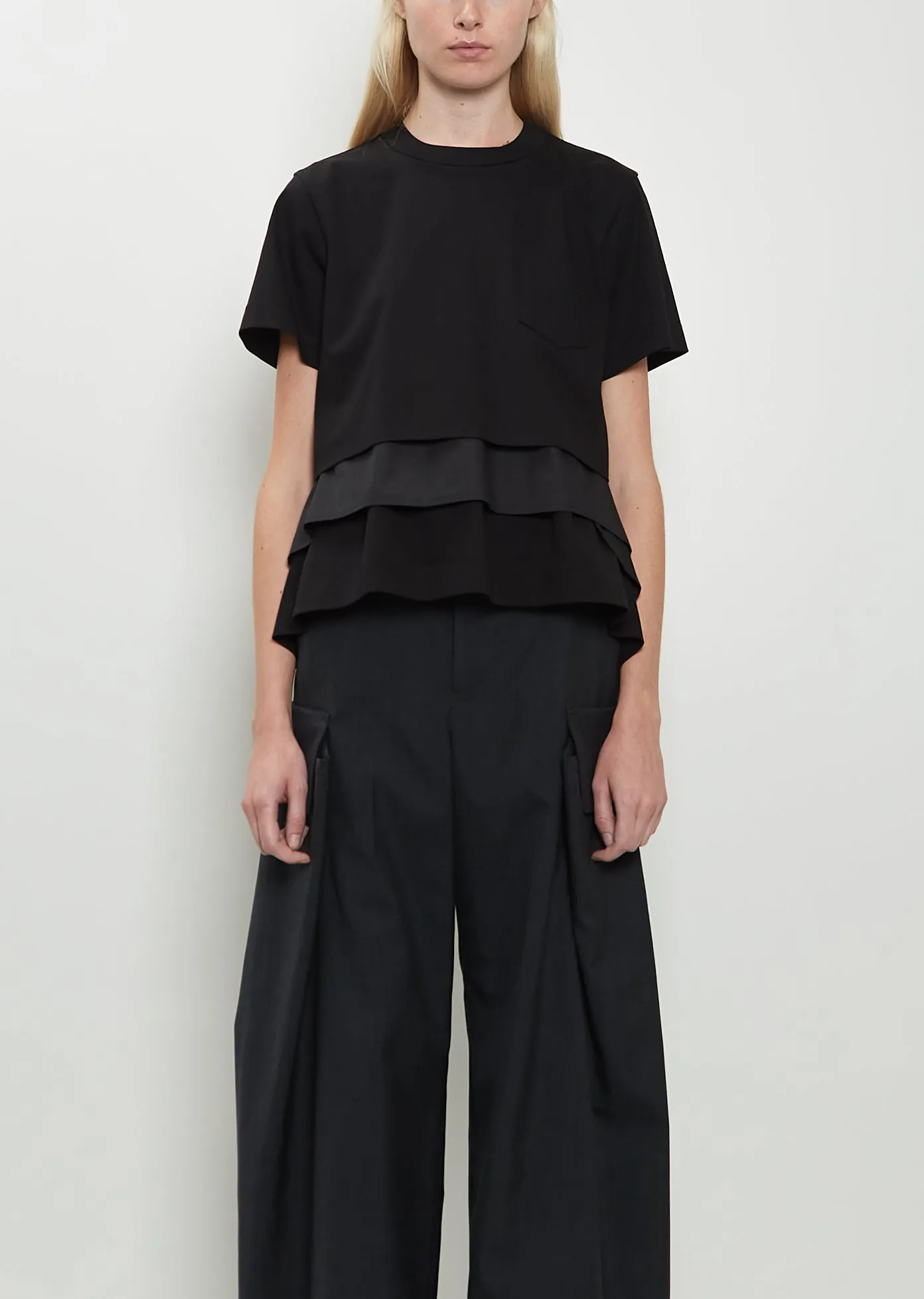 Poplin x Cotton Jersey T-Shirt sold by La Garconne