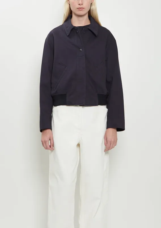 Cropped Cotton Bomber Jacket sold by La Garconne