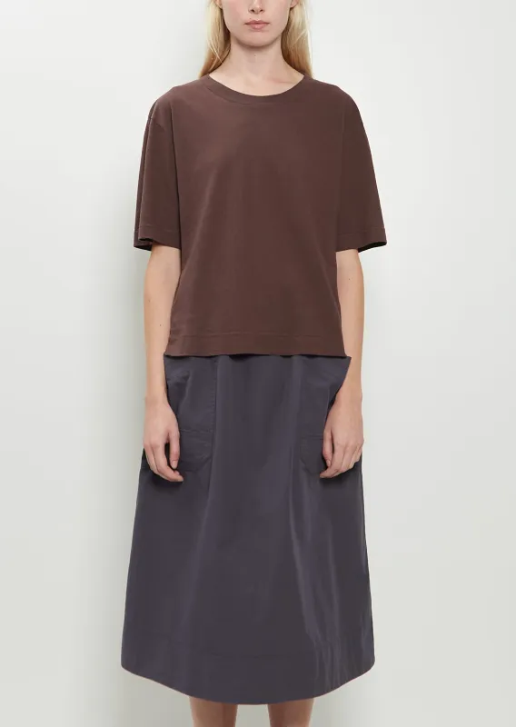 Simple Cotton Linen T-Shirt — Grape sold by La Garconne