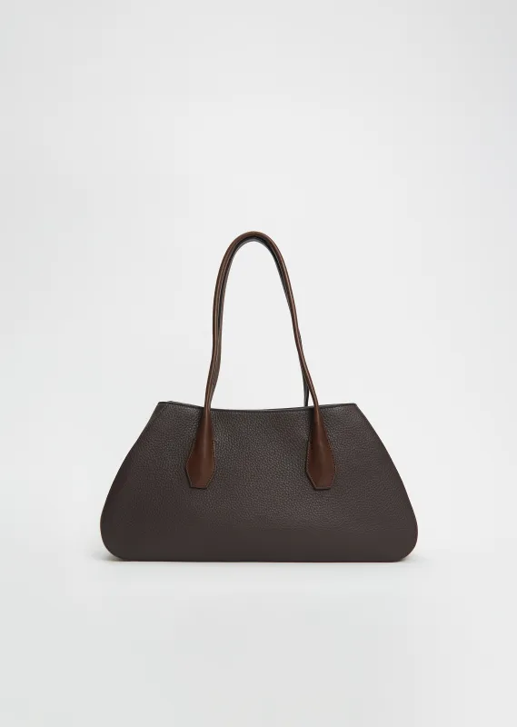 Alger Leather Shoulder Bag — Dark Brown Ans sold by La Garconne