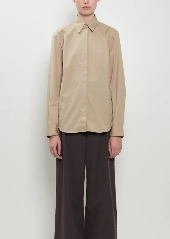 Chowy Cotton Shirt — Sand sold by La Garconne