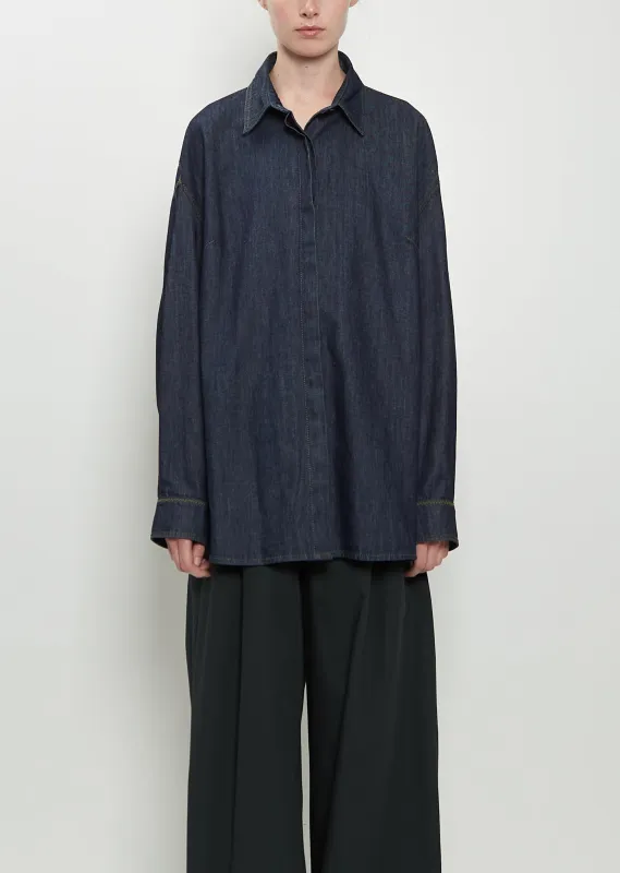 Camis Bis Cotton Denim Shirt sold by La Garconne