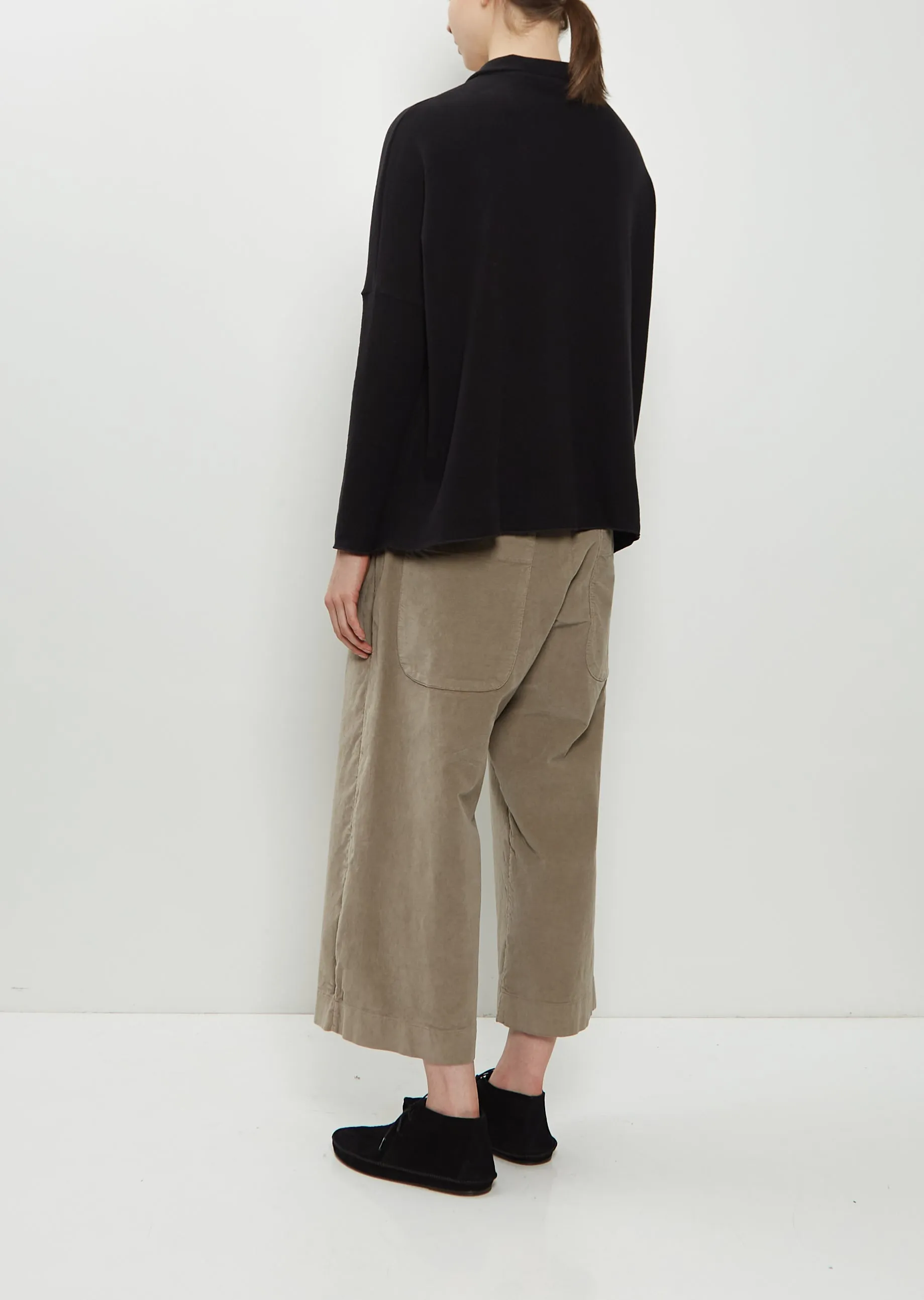 Heavy Jersey Polo Top — Black sold by La Garconne product image thumbnail 3