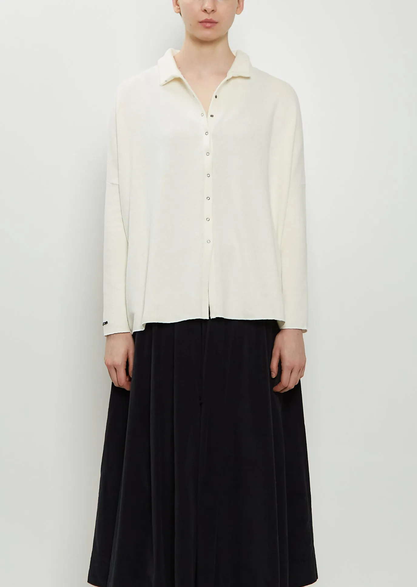 Heavy Jersey Polo Top — Milk sold by La Garconne