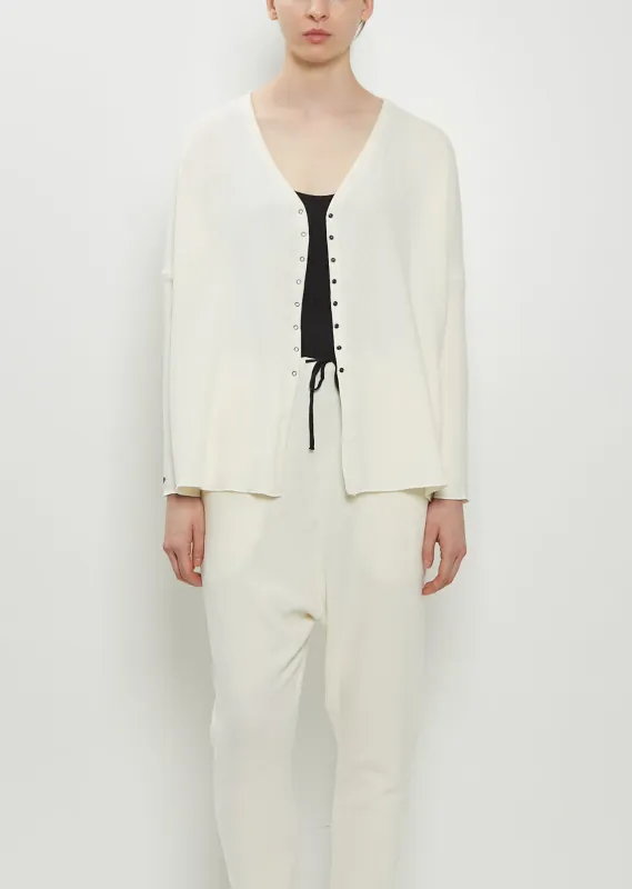 Heavy Jersey Cardigan — Milk sold by La Garconne