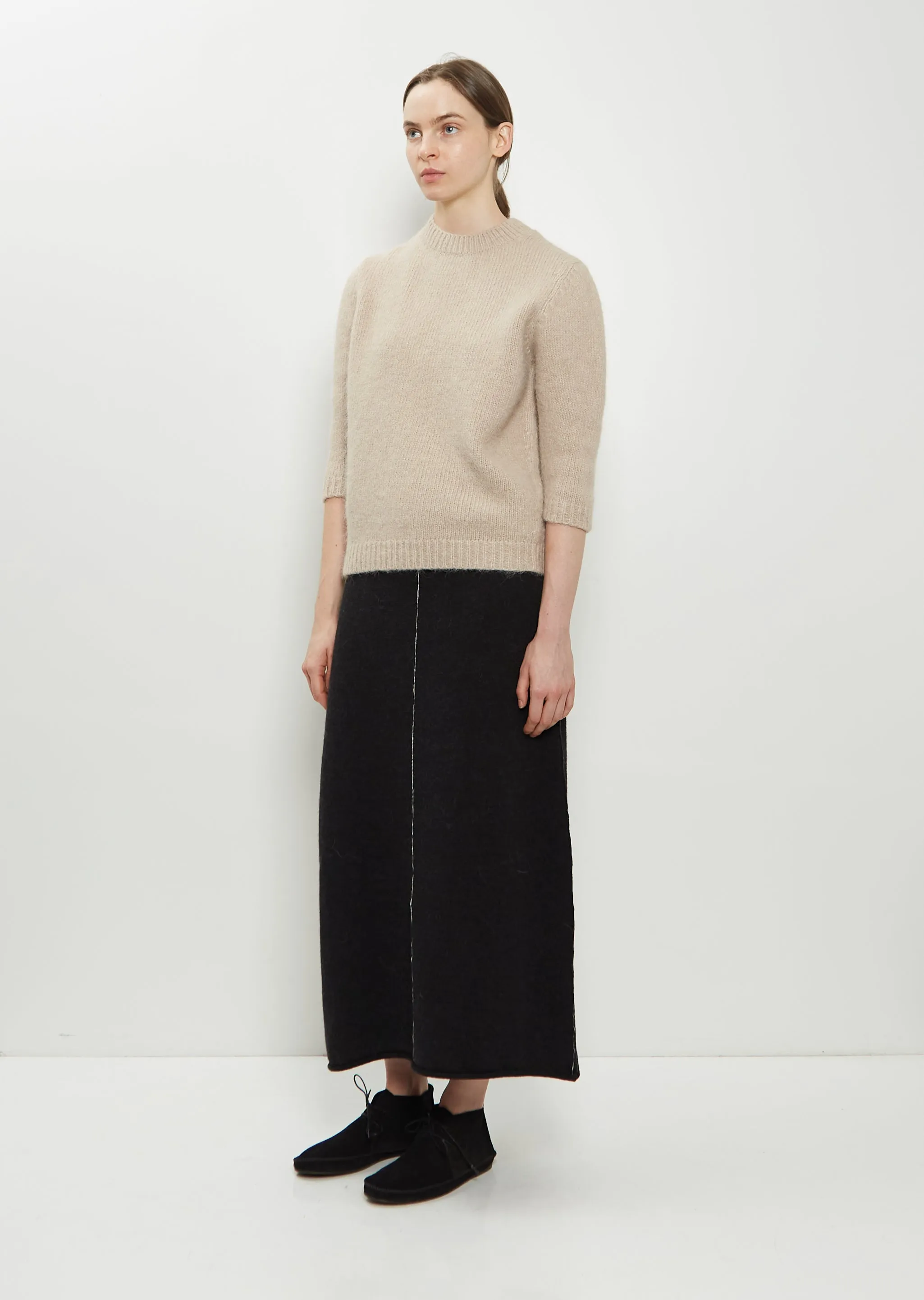 Stitch Merino Wool Skirt sold by La Garconne product image thumbnail 4