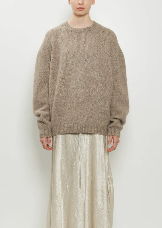 Loft Alpaca Pima Cotton Crewneck Sweater sold by La Garconne