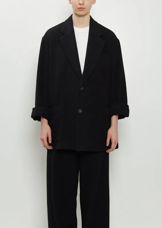 Wool Cashmere Fleece Single Breasted Jacket sold by La Garconne