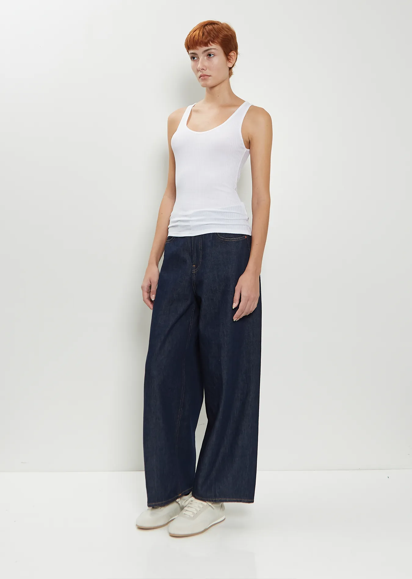 Luiza Organic Cotton Blend Tank — White sold by La Garconne product image thumbnail 4