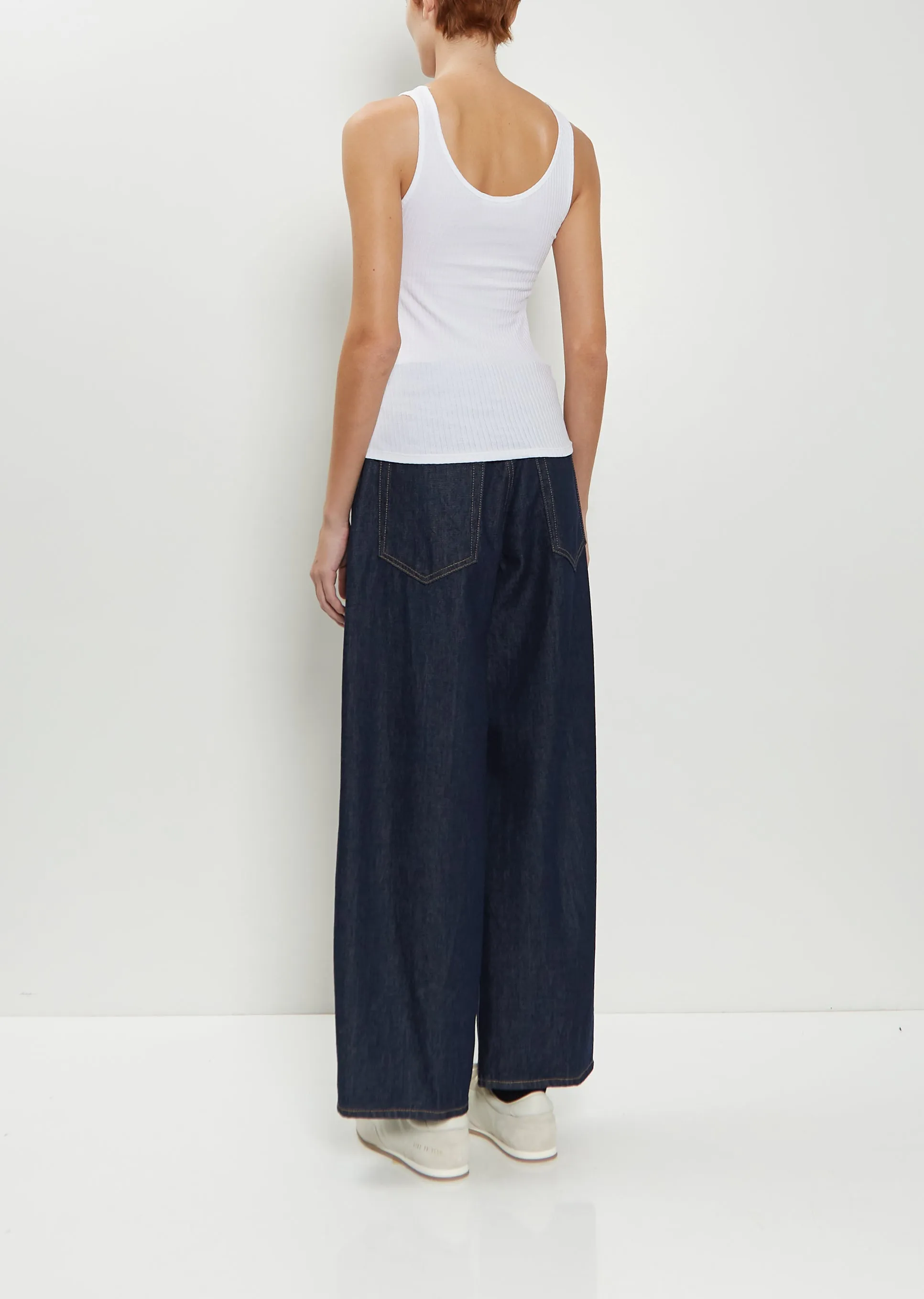 Luiza Organic Cotton Blend Tank — White sold by La Garconne product image thumbnail 3