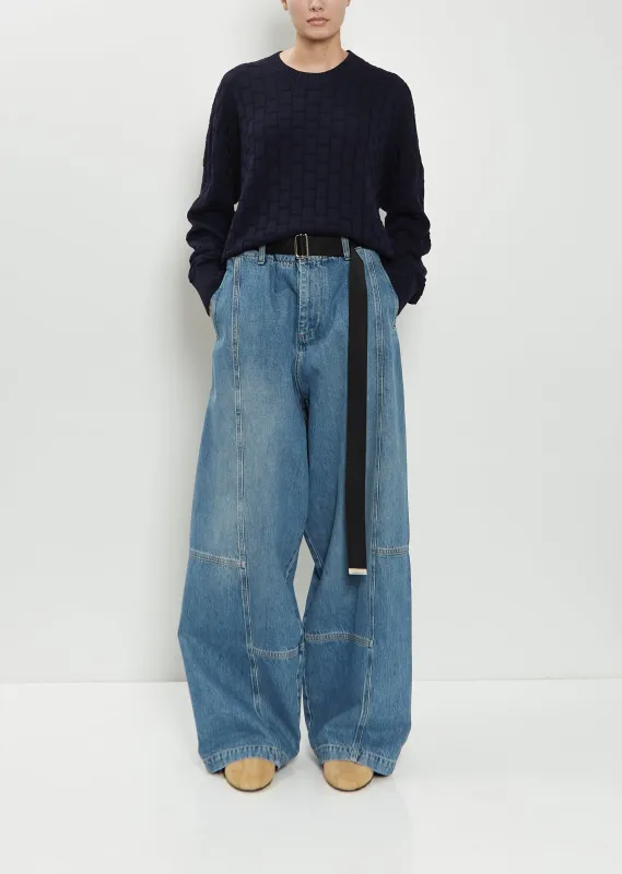 Wide Denim Trousers sold by La Garconne