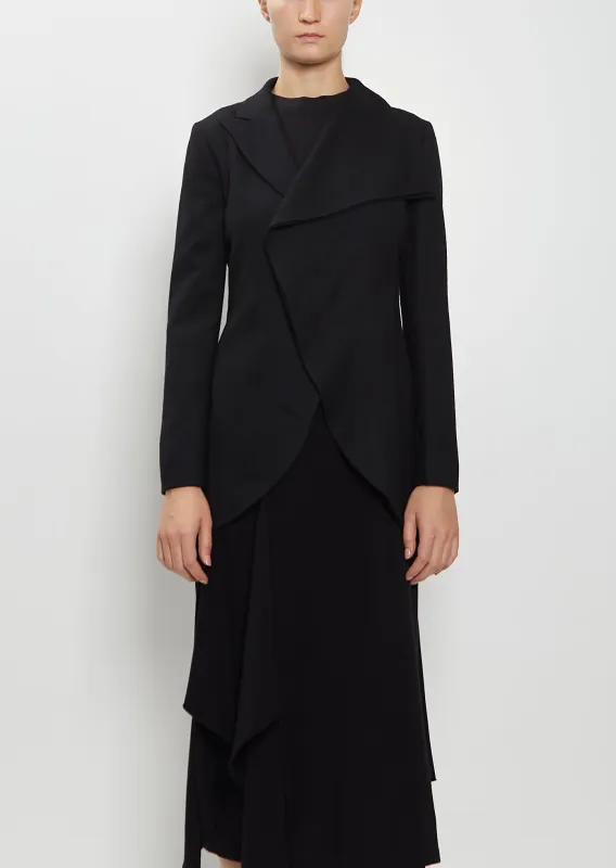 Asymmetric Rounded Hem Jacket sold by La Garconne