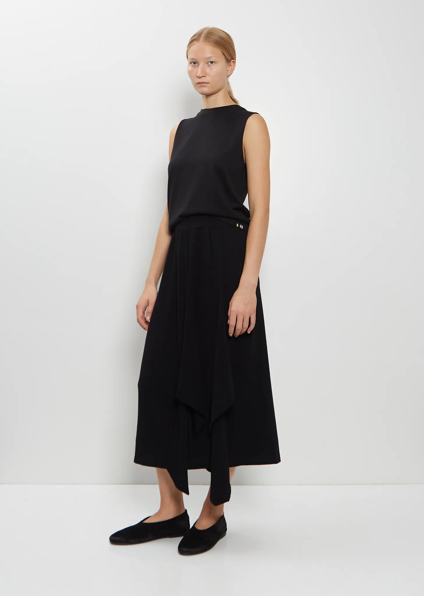 Cotton Jersey Draped Skirt sold by La Garconne product image thumbnail 4