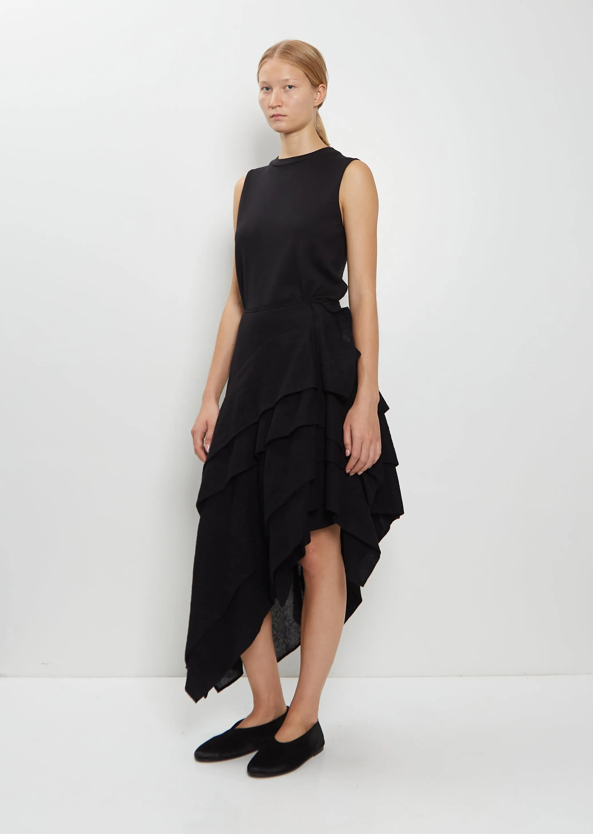 Wool Gauze Asymmetric Skirt sold by La Garconne product image thumbnail 4