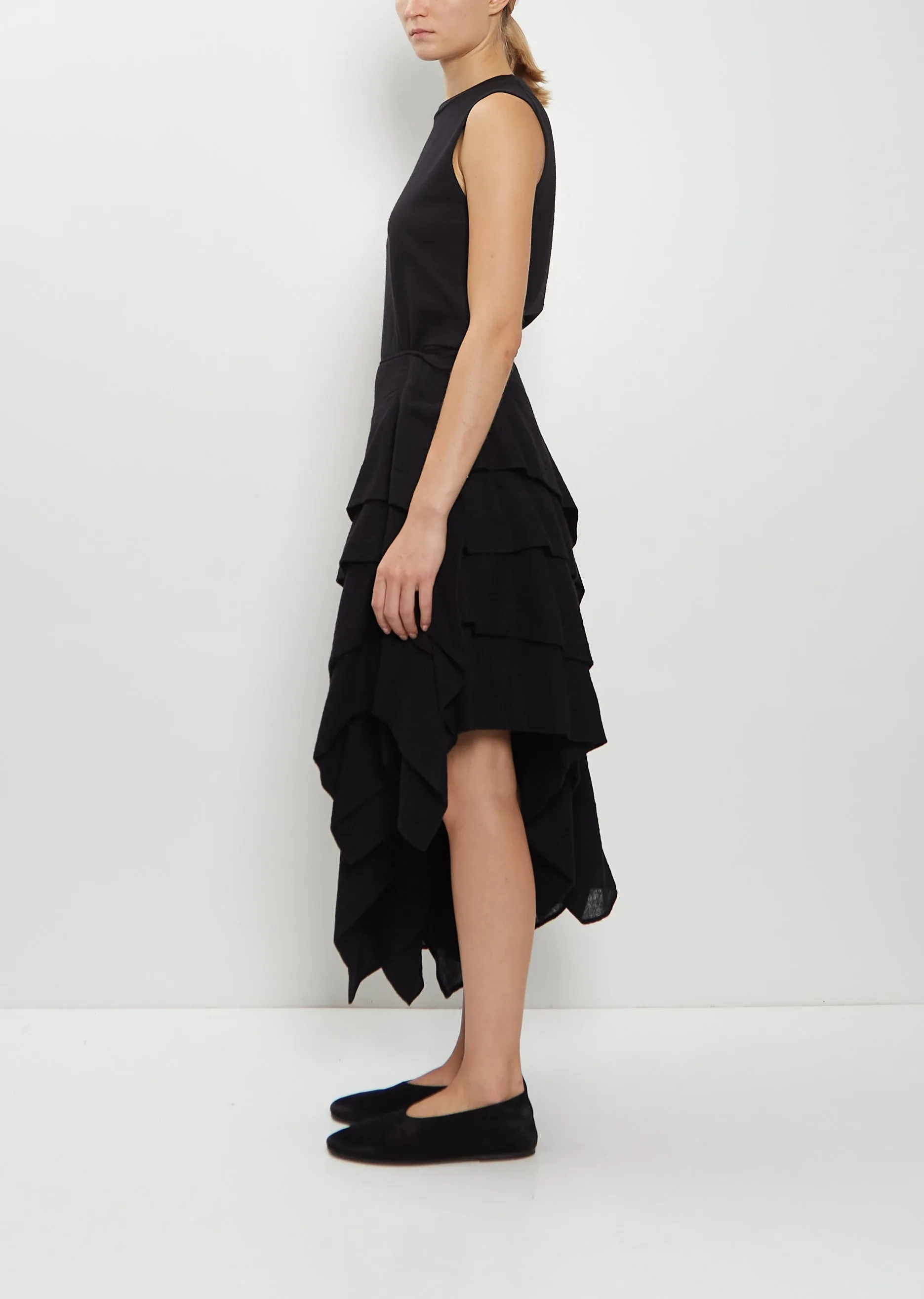 Wool Gauze Asymmetric Skirt sold by La Garconne product image thumbnail 2