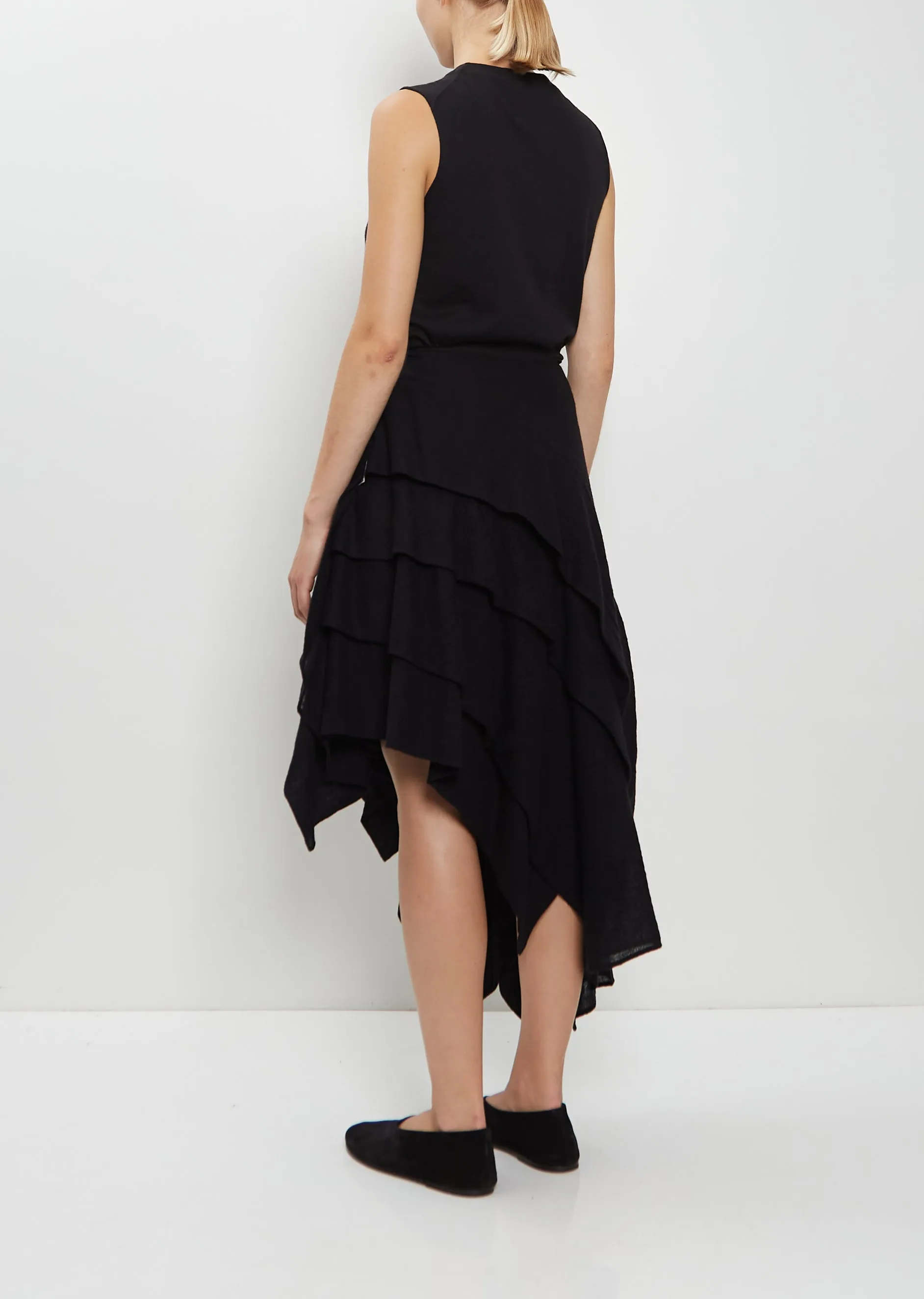 Wool Gauze Asymmetric Skirt sold by La Garconne product image thumbnail 3