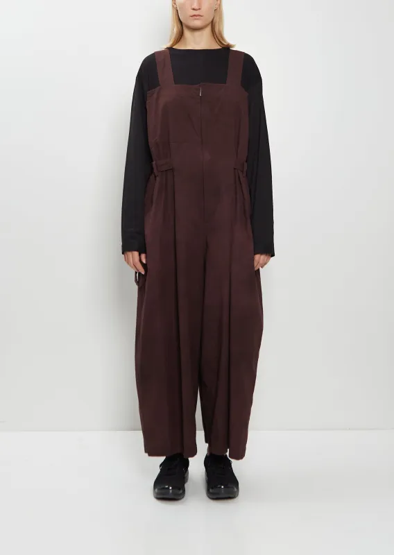 Oversized Cotton Wool Overalls sold by La Garconne