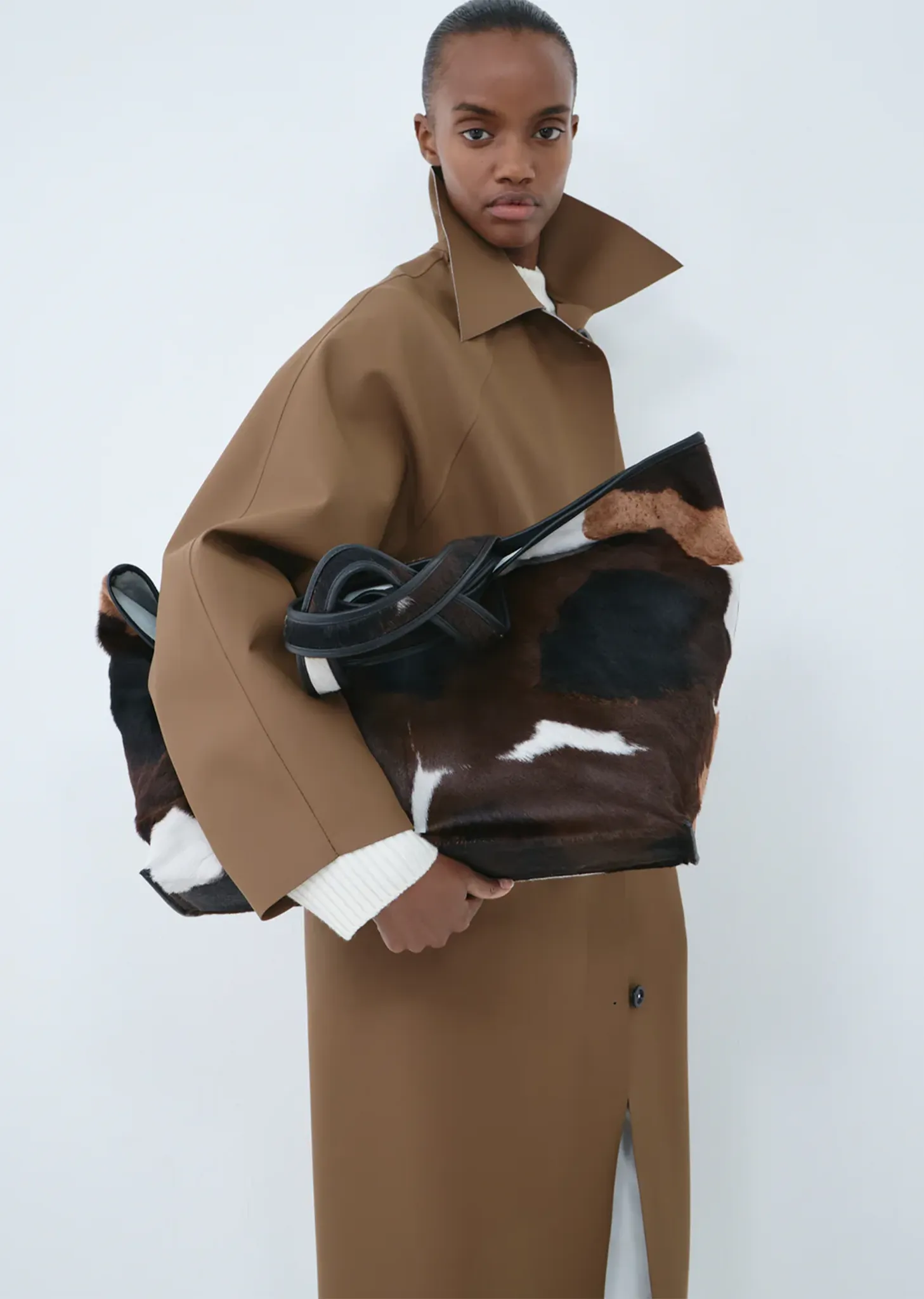 Natural Hair Leather Tote sold by La Garconne product image thumbnail 5