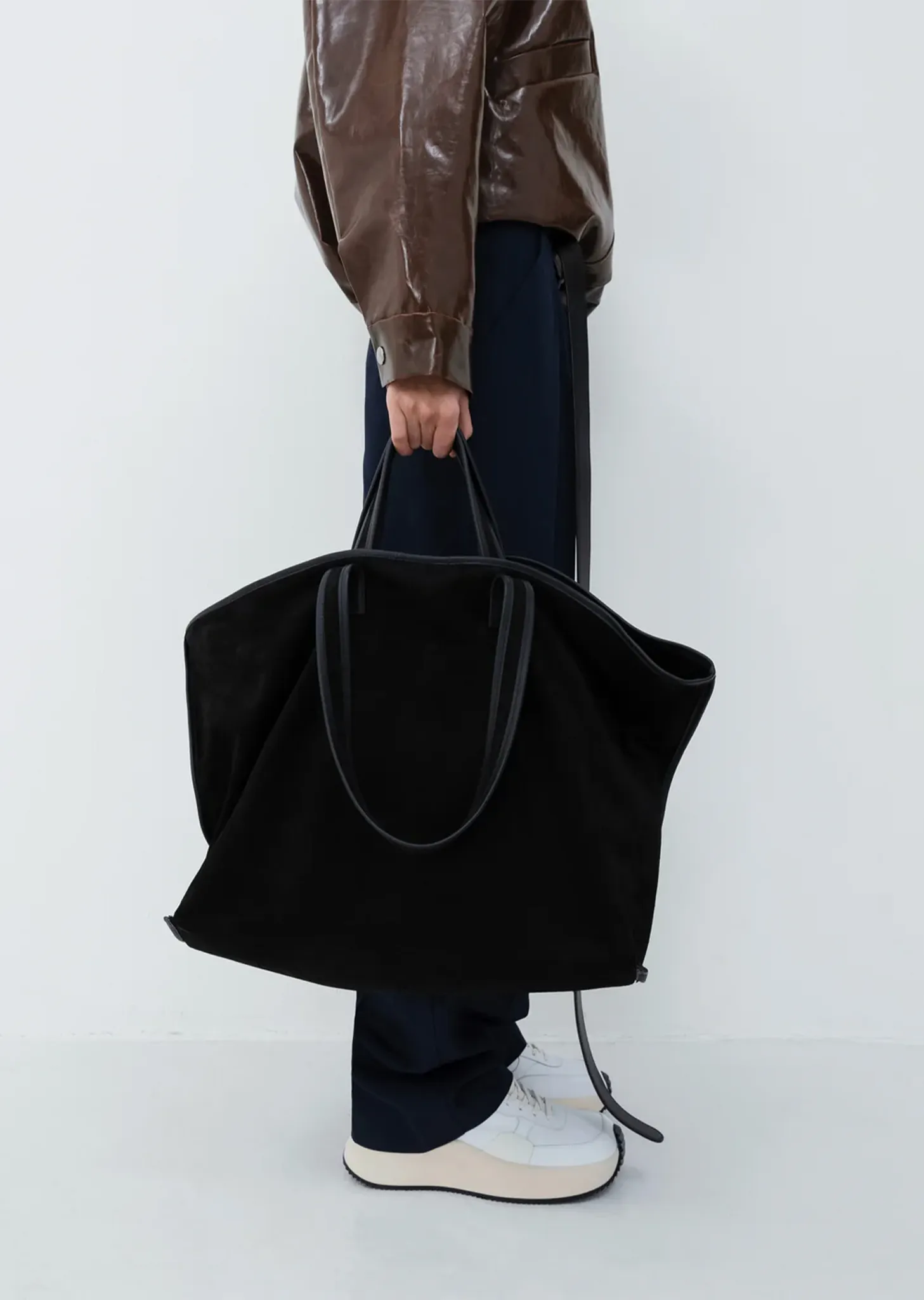 Suede Leather Tote sold by La Garconne product image thumbnail 4